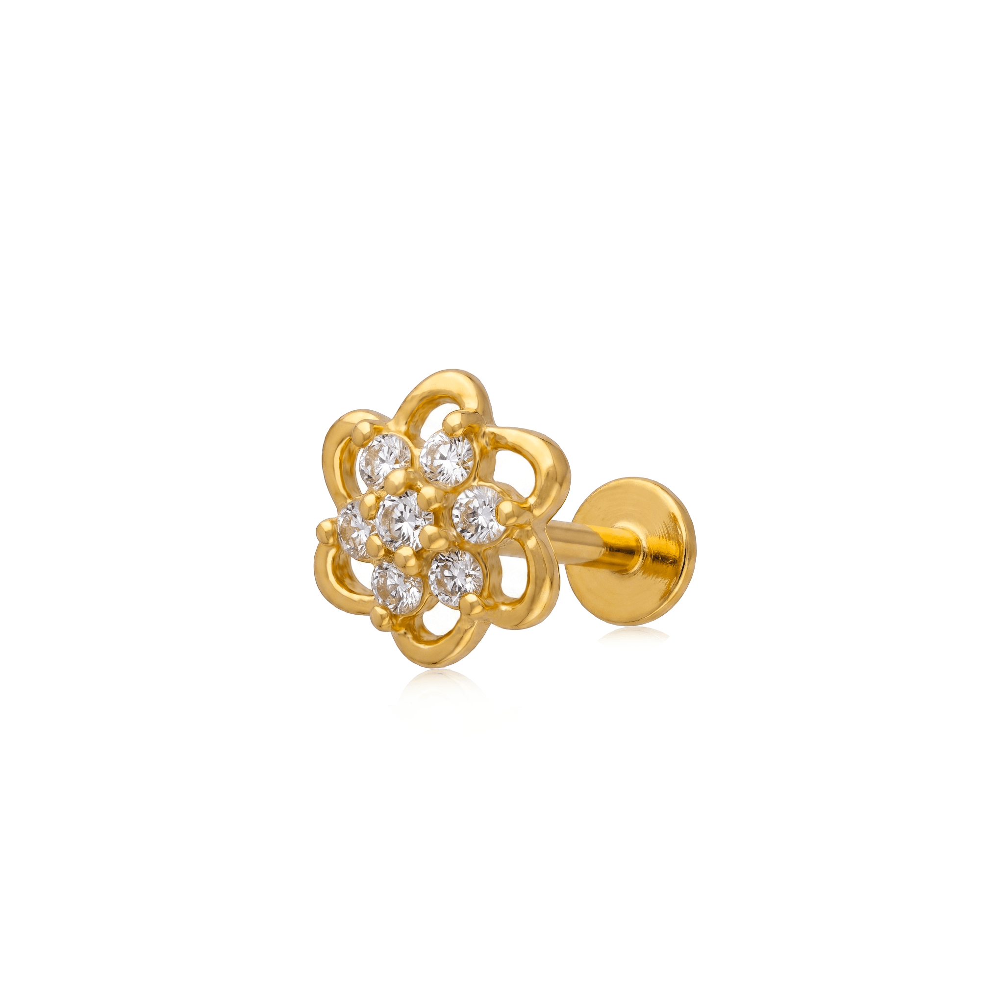 Golden Flora nose Stud , 