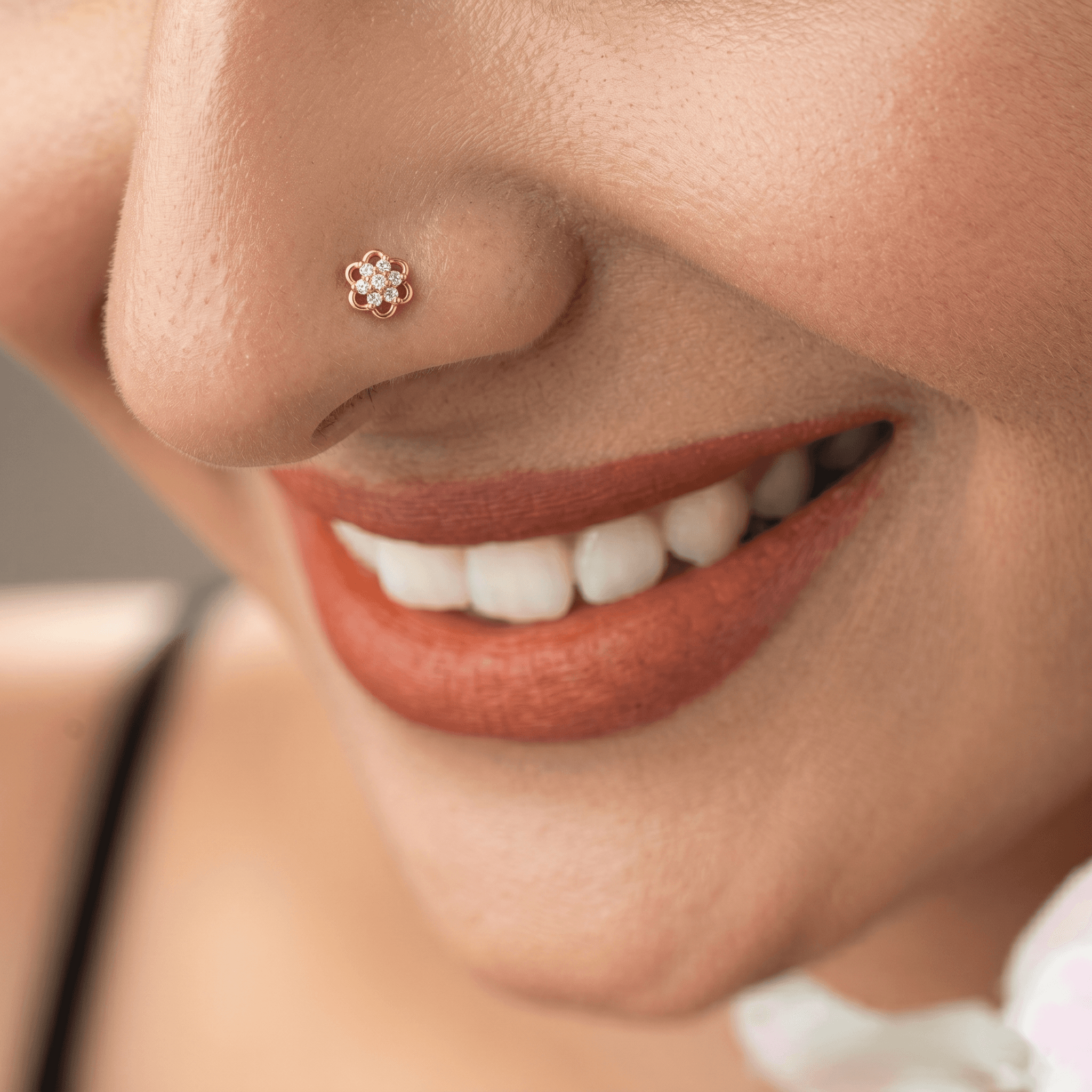 Golden Flora nose Stud , 