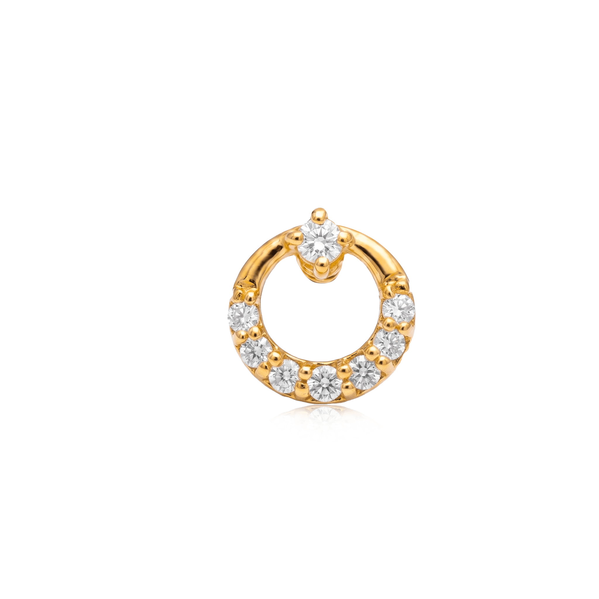 Golden Halo Sparkle nose pin , 