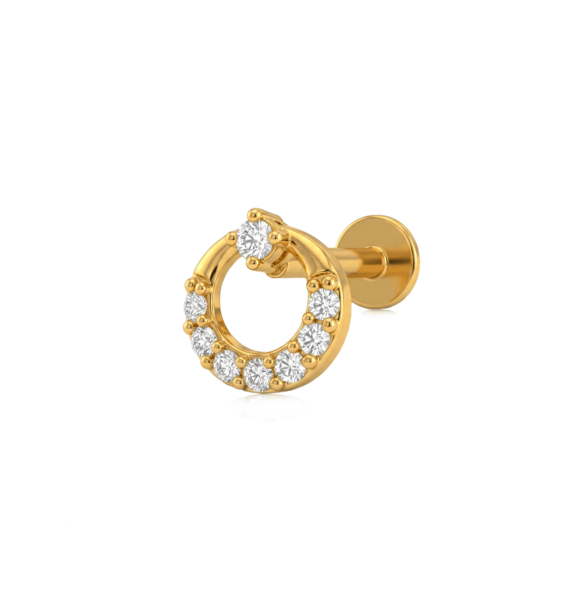 Golden Halo Sparkle nose pin , 