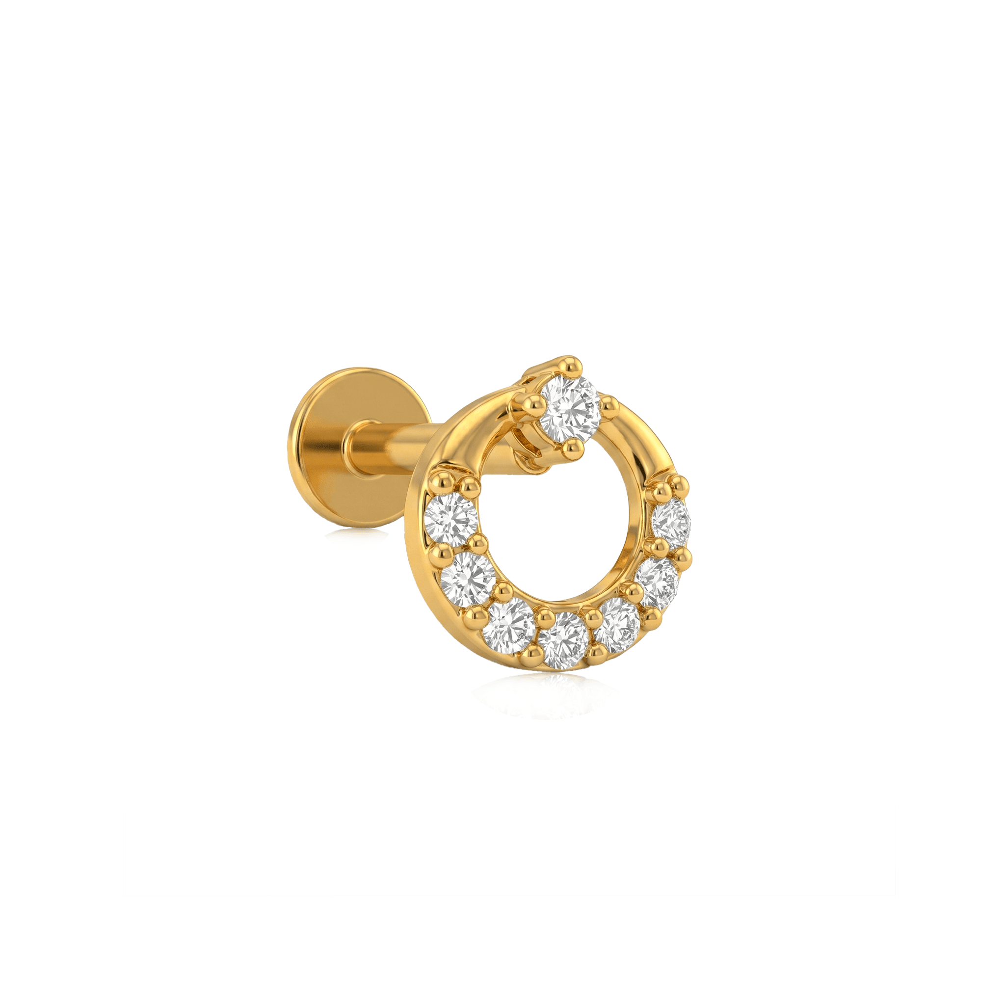 Golden Halo Sparkle nose pin , 