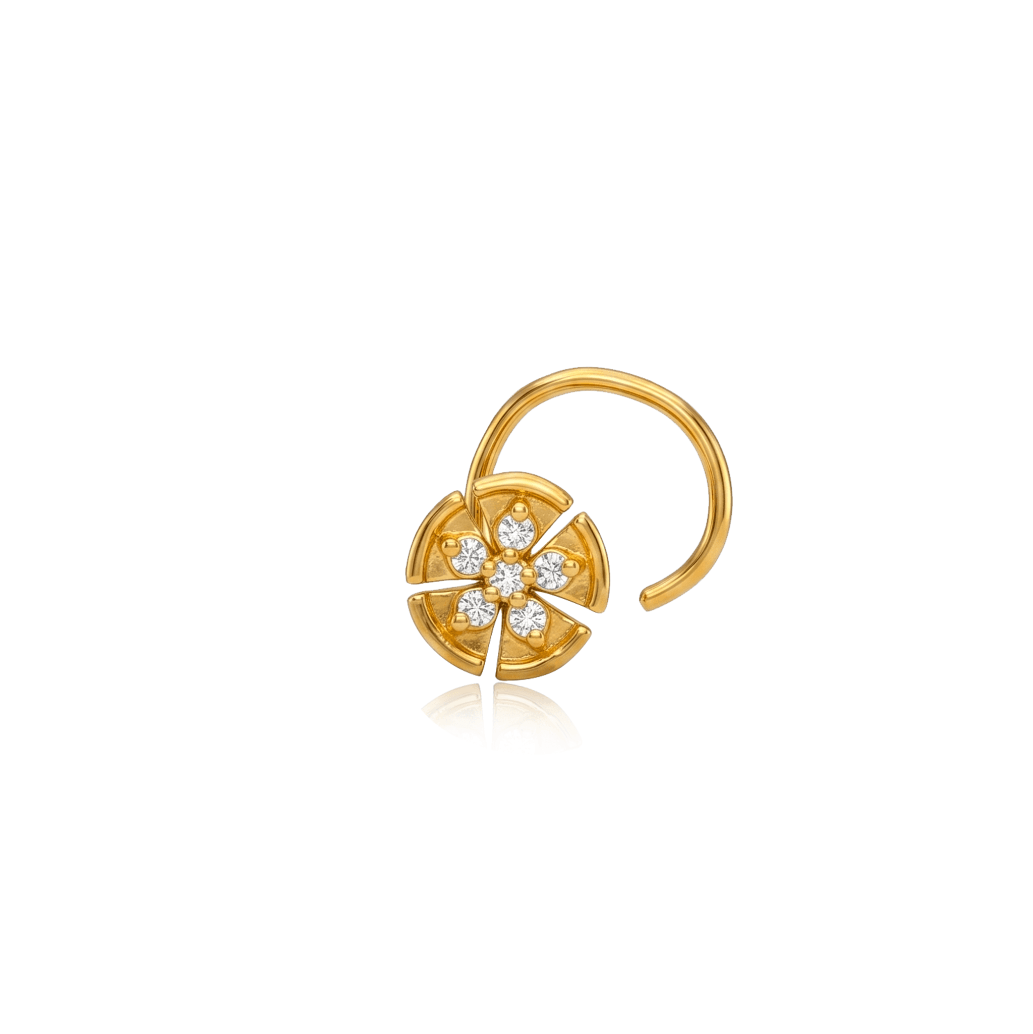 Golden Bloom Nose Pin , 