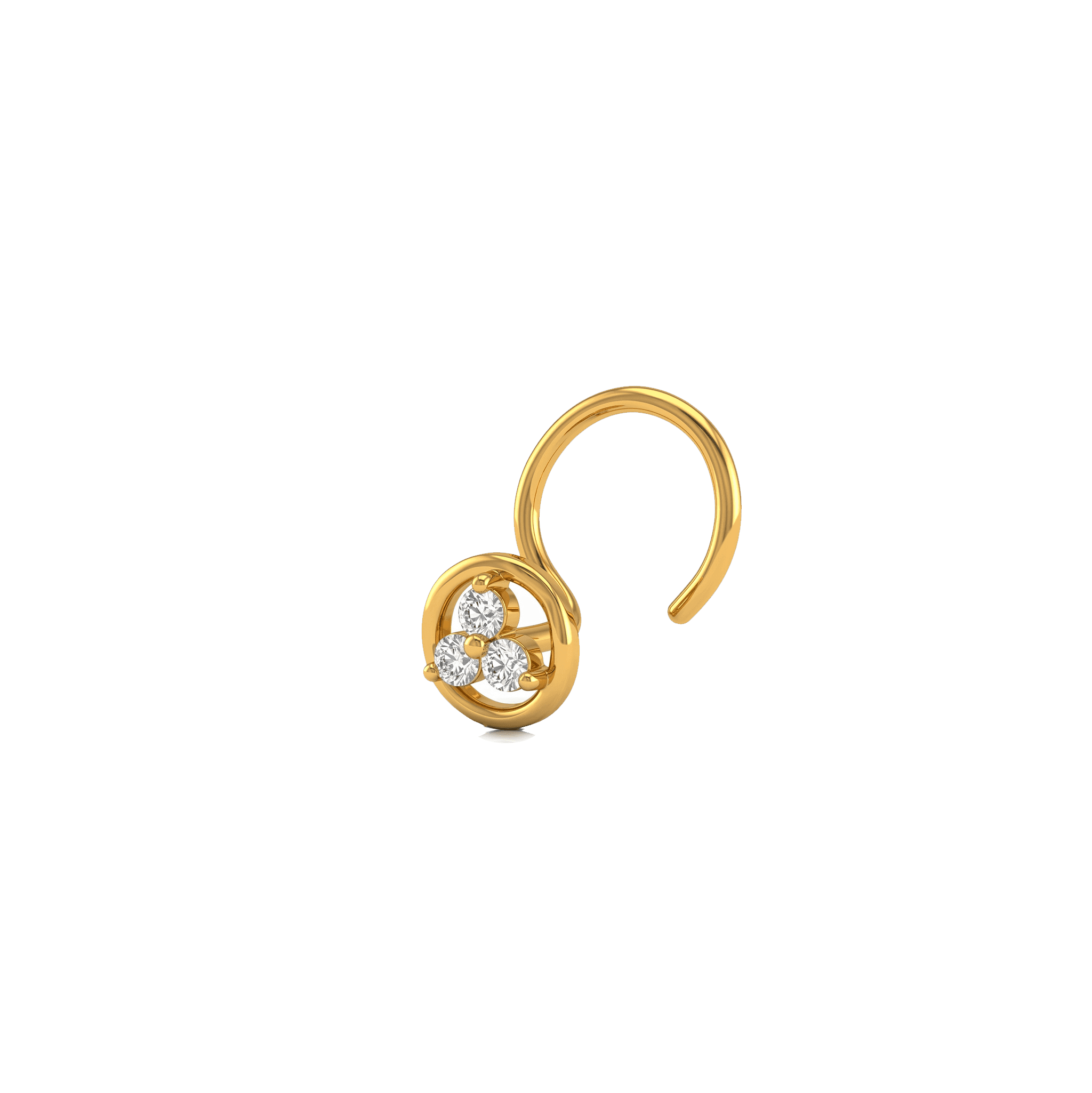 Golden Trinity Nose Ring , 