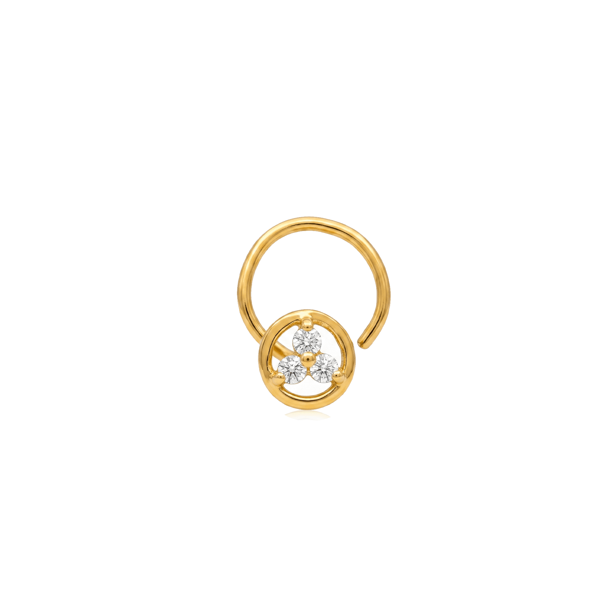 Golden Trinity Nose Ring , 
