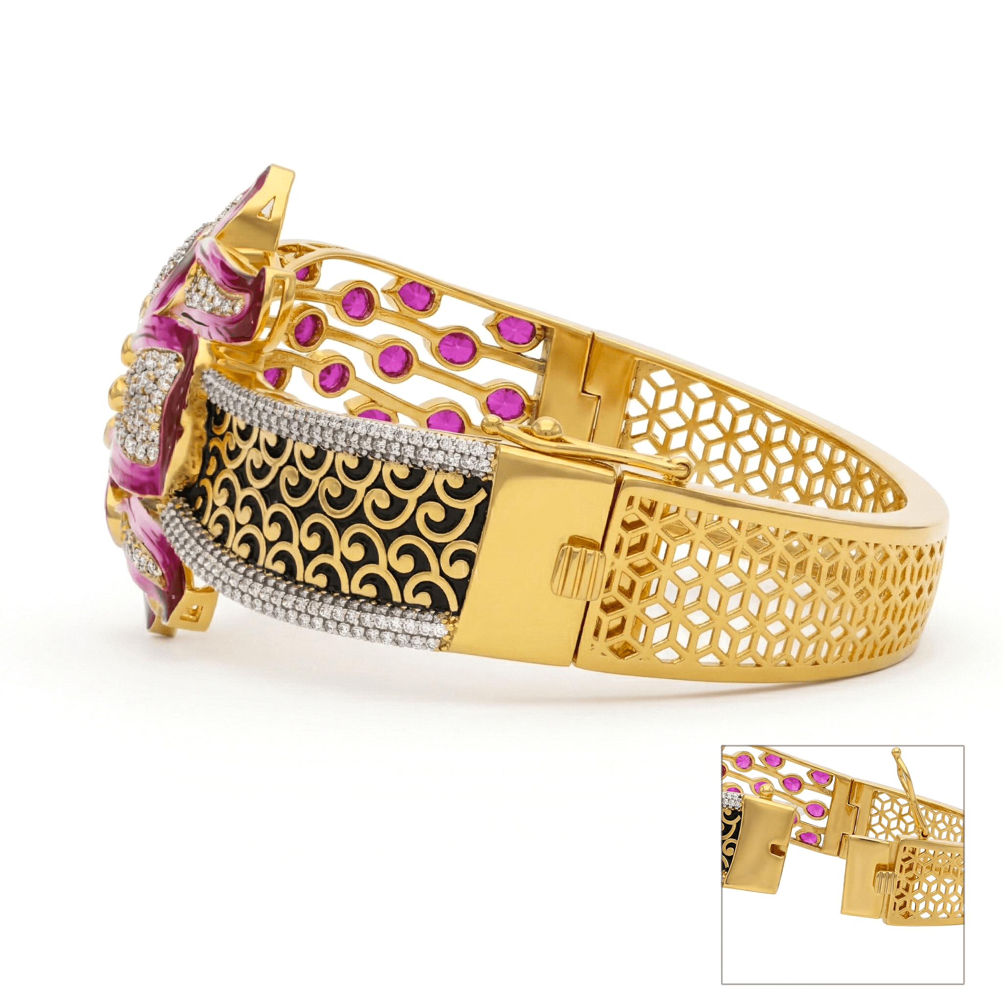 Royal Blooming Orchid Bangle , 2.3