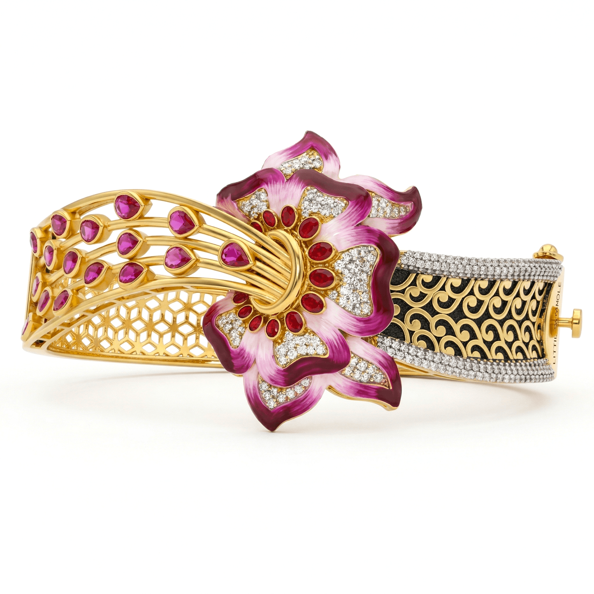 Royal Blooming Orchid Bangle , 2.3