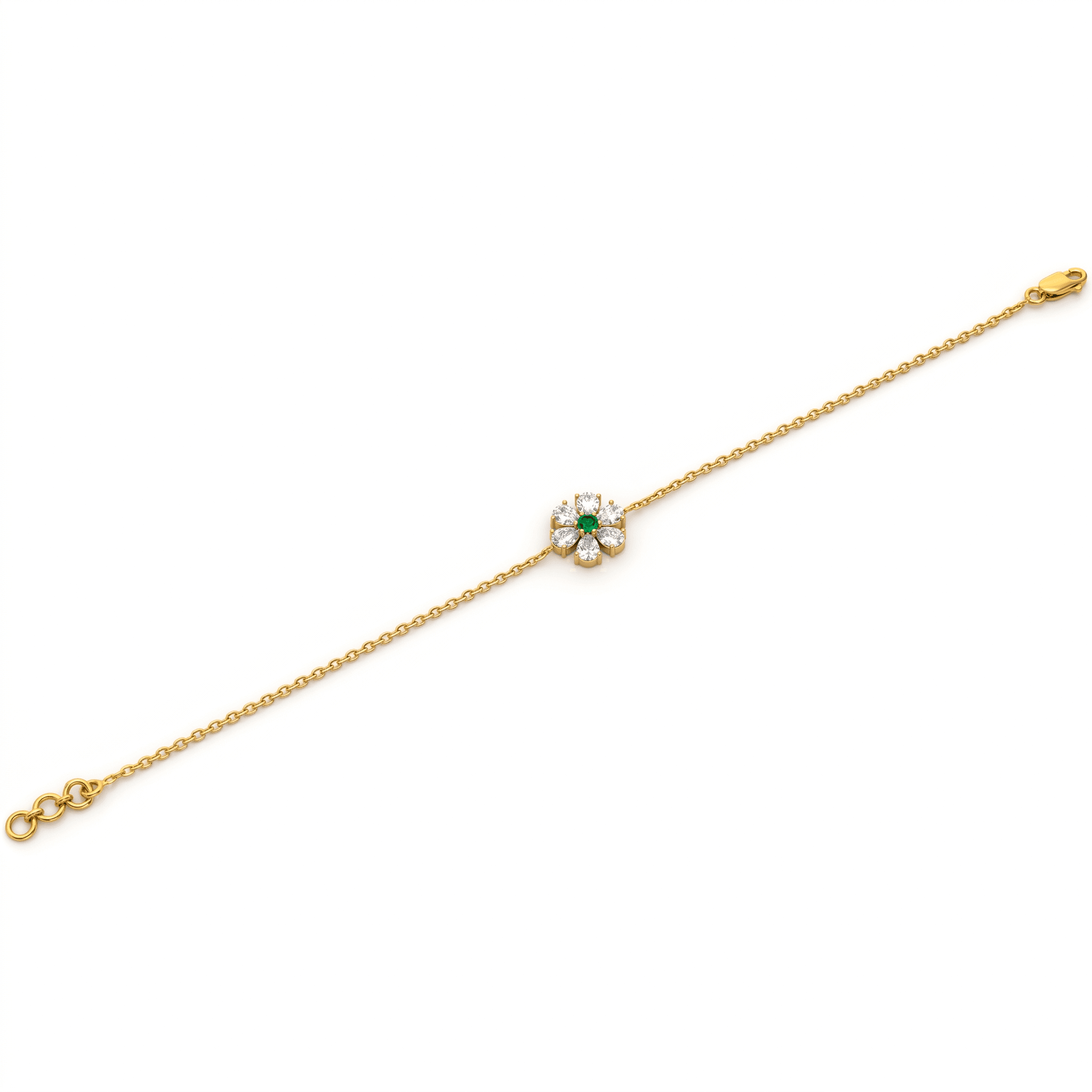 Crystal Daisy Chain Bracelet , 