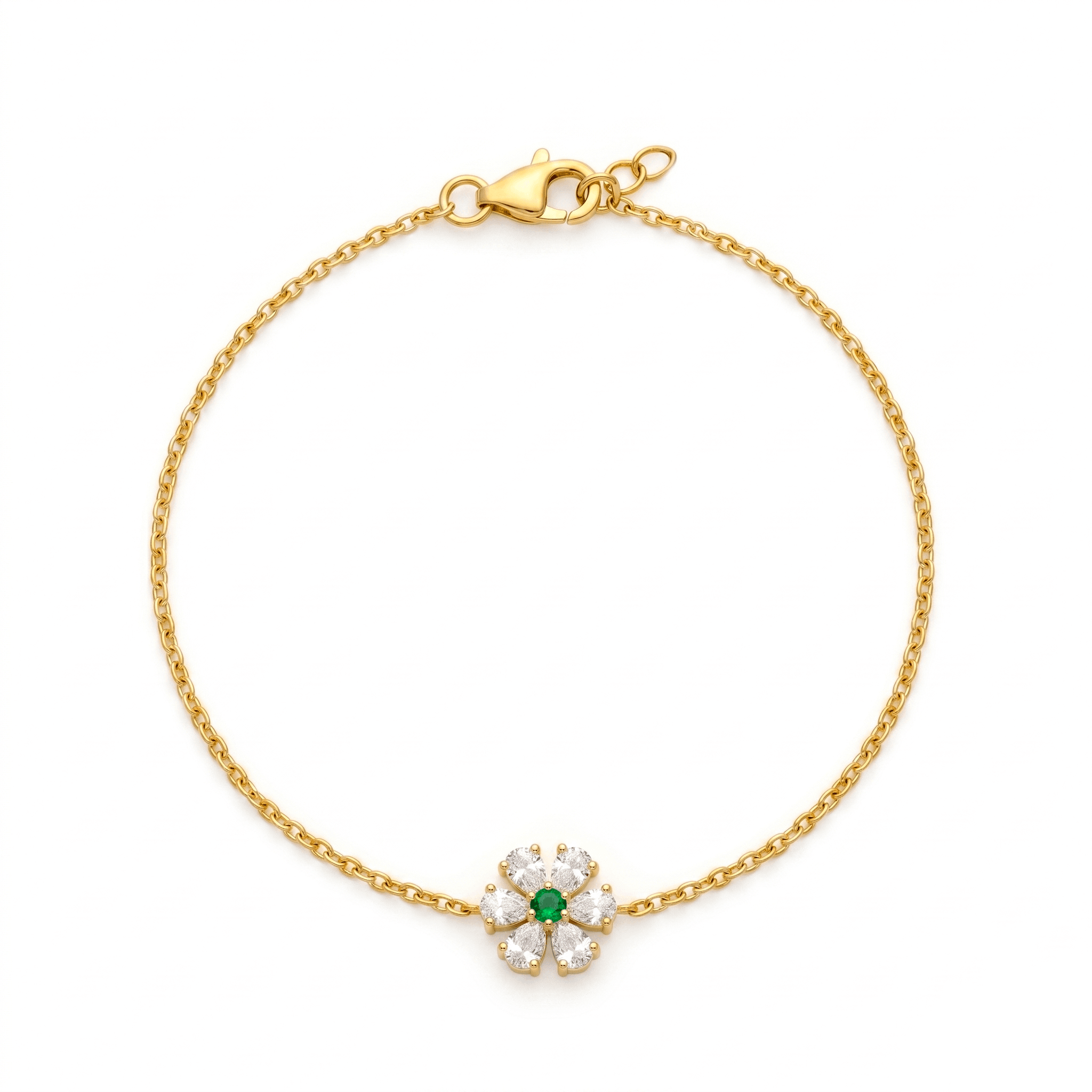 Crystal Daisy Chain Bracelet , 