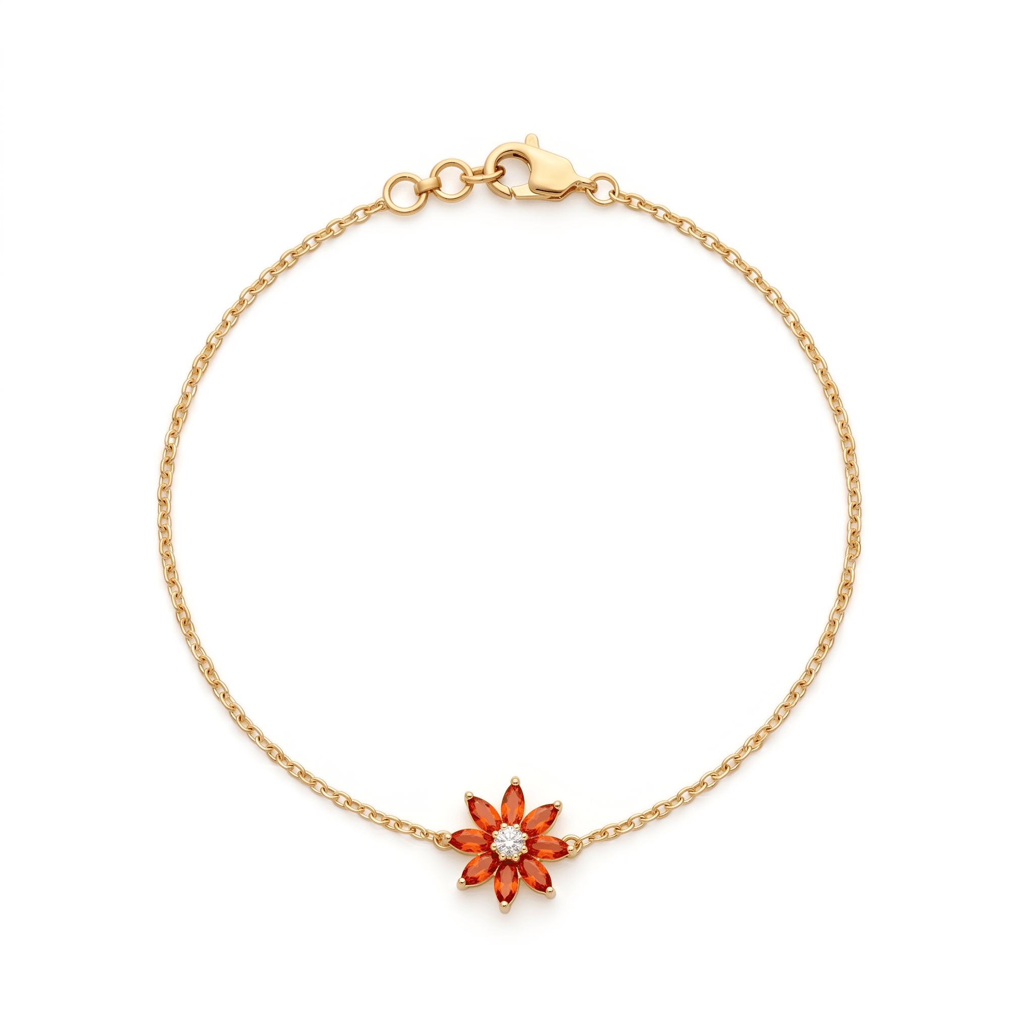 Amber Daisy Chain Bracelet , 