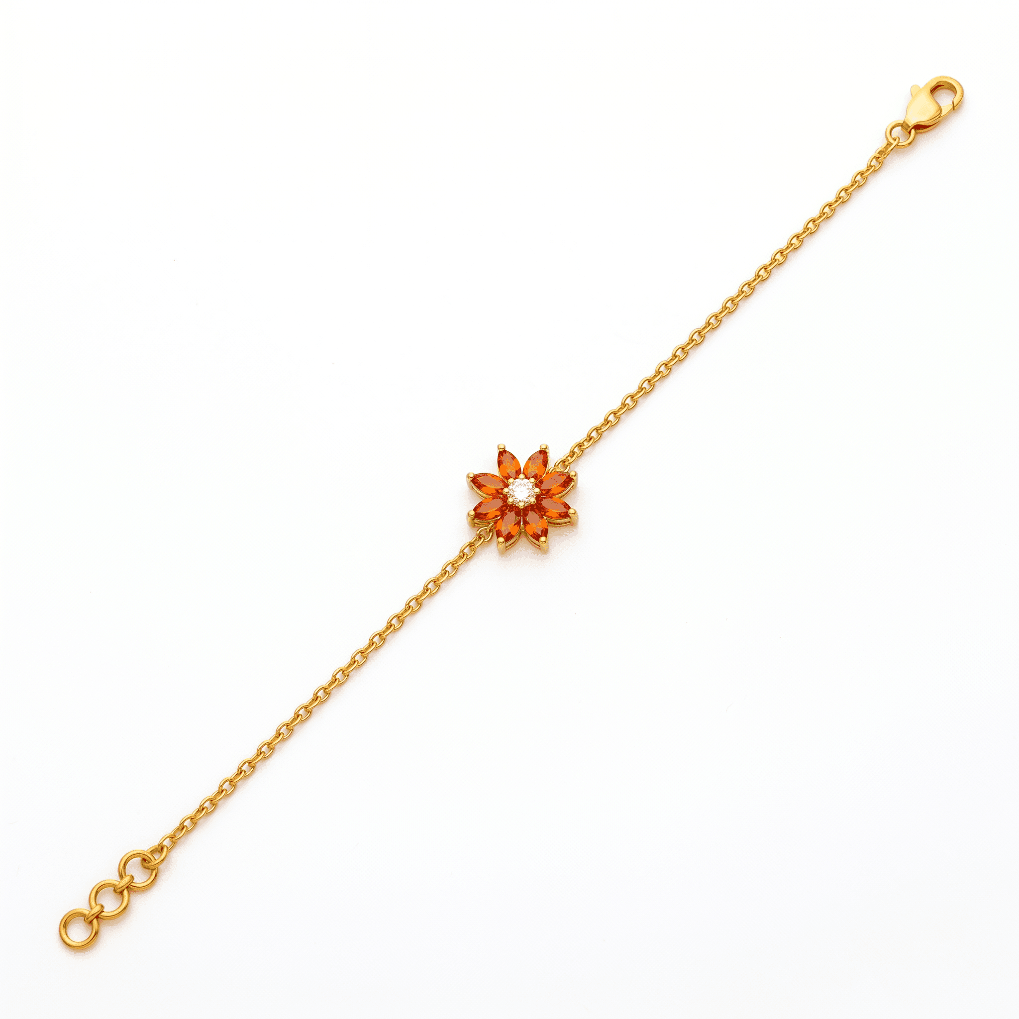 Amber Daisy Chain Bracelet , 