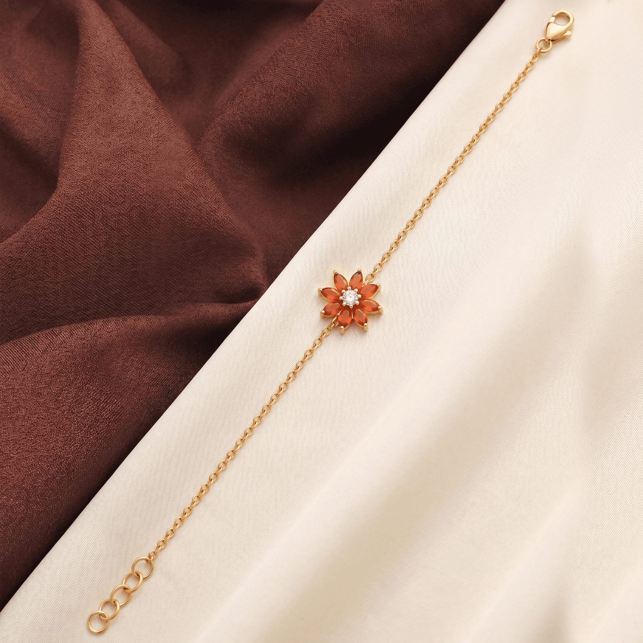 Amber Daisy Chain Bracelet , 