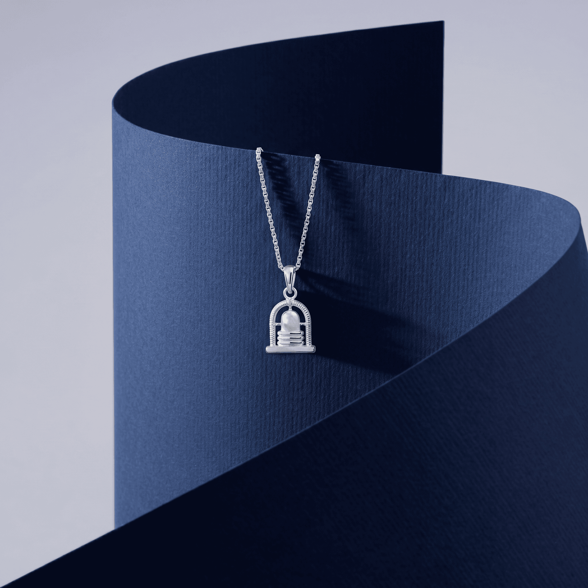 Silver Shiva Lingam Pendant , 