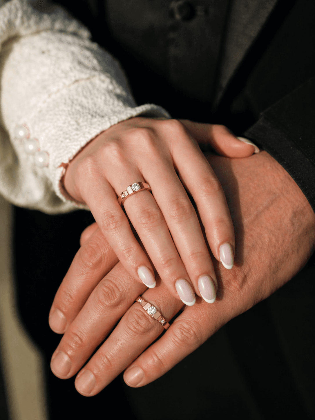 Aria Brick Band Geo Couple Ring , 13
