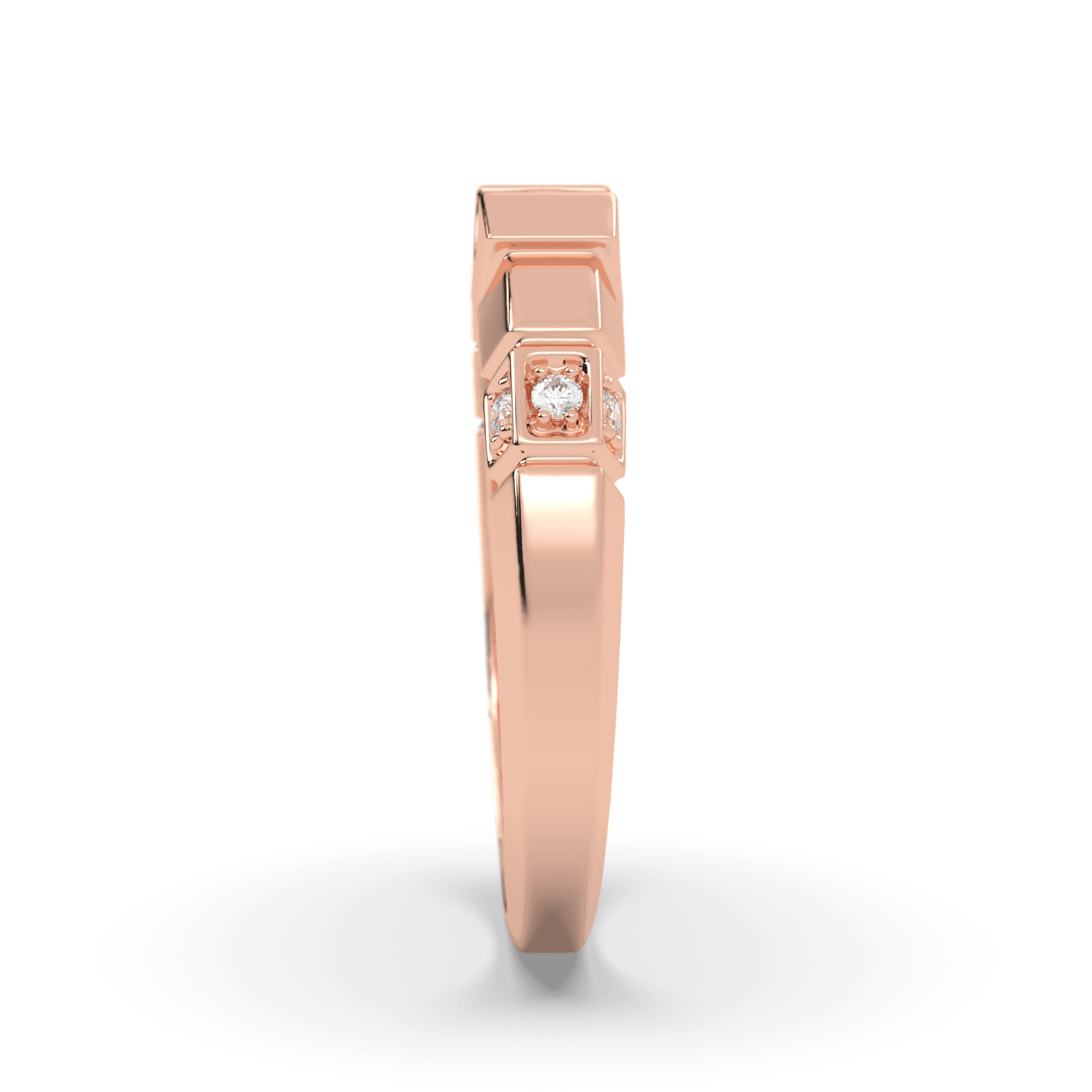 Aria Brick Band Geo Couple Ring , 13