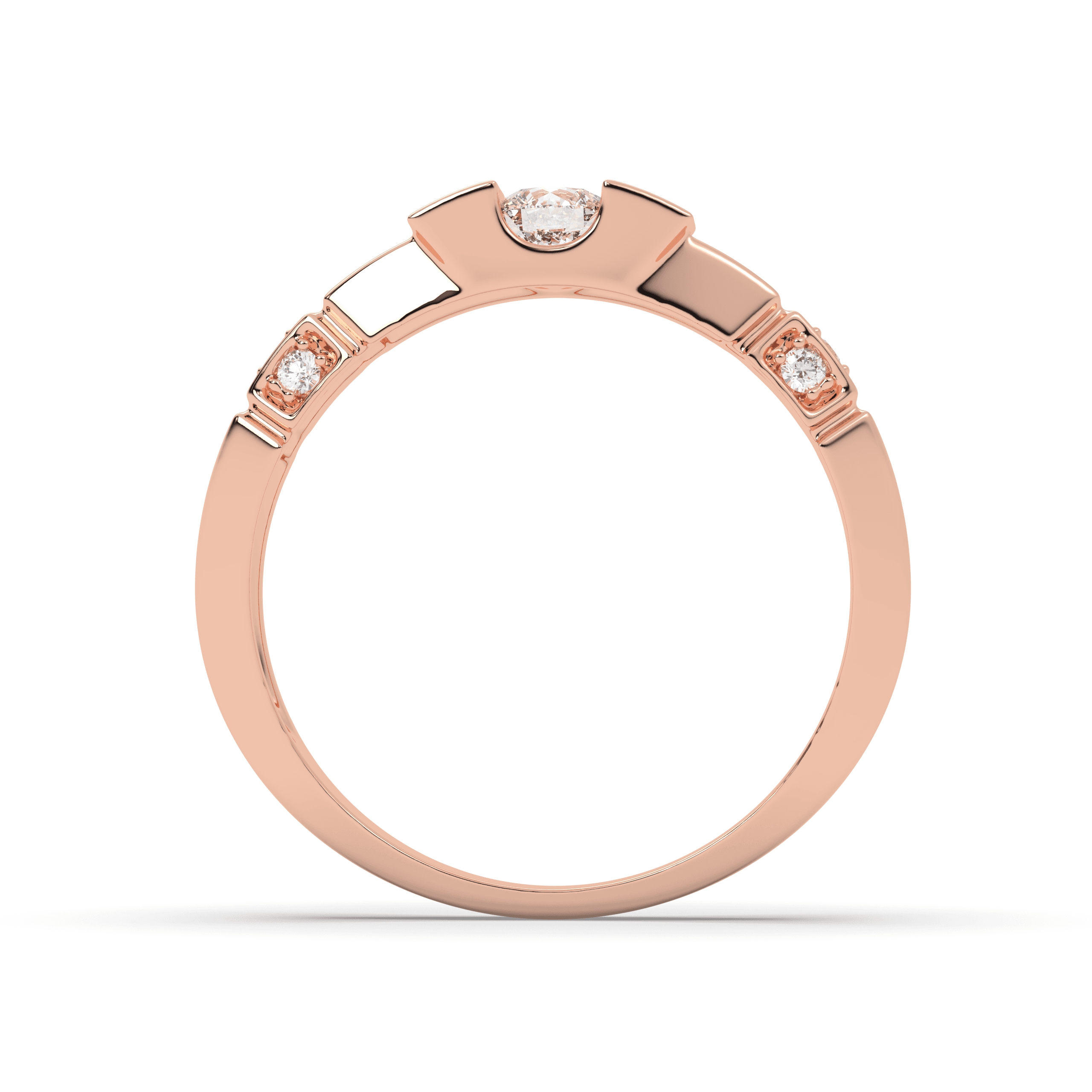 Aria Brick Band Geo Couple Ring , 13