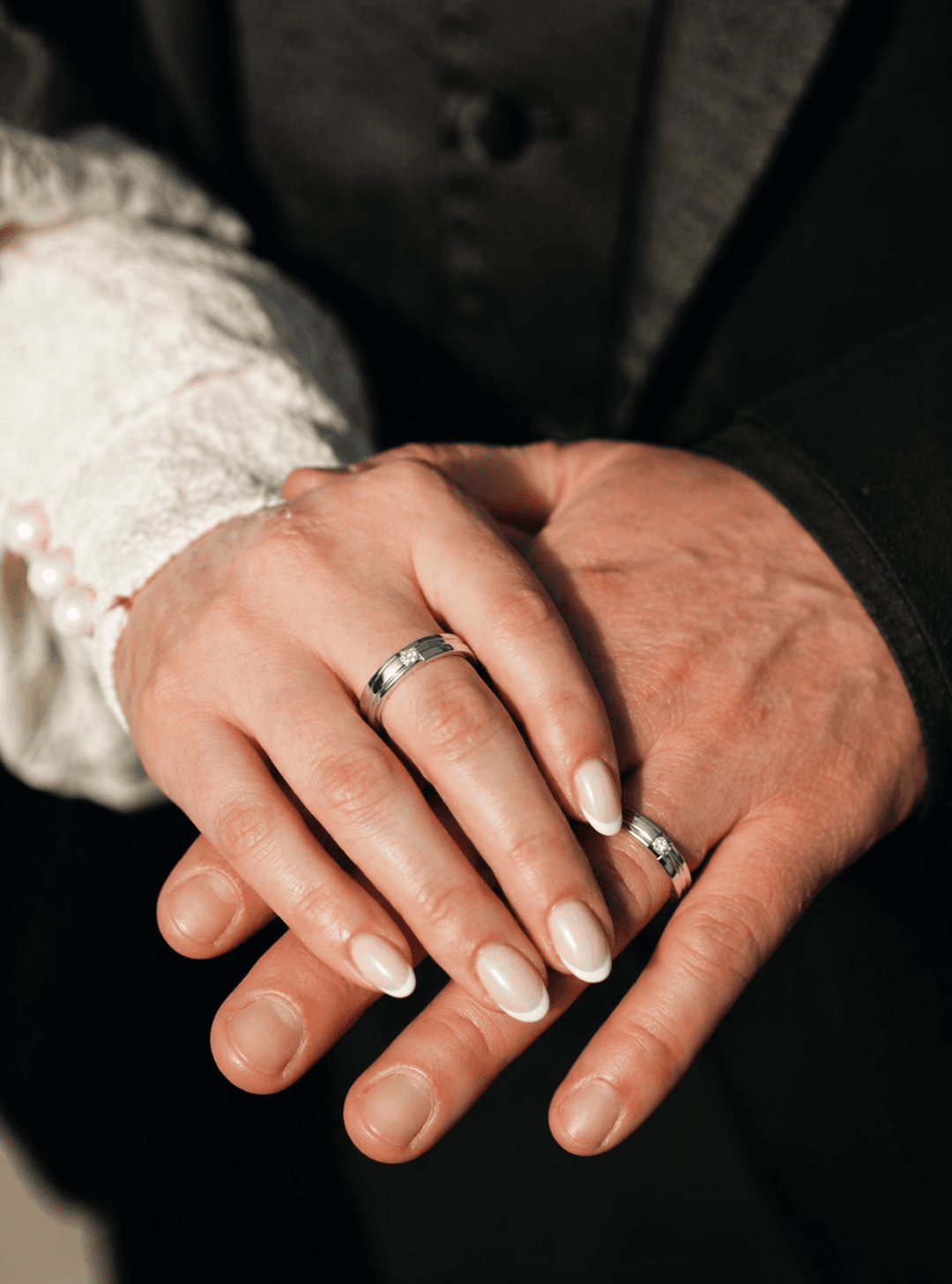 Twin Soul Silver Couple Ring , 13