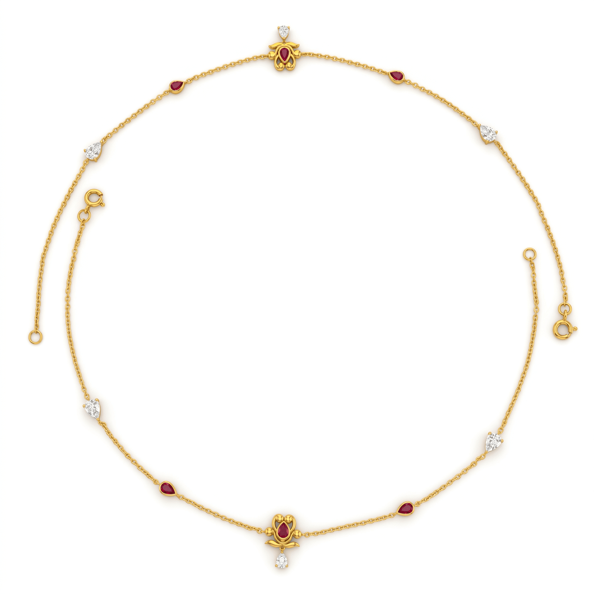 Ruby Drop Anklet. , 