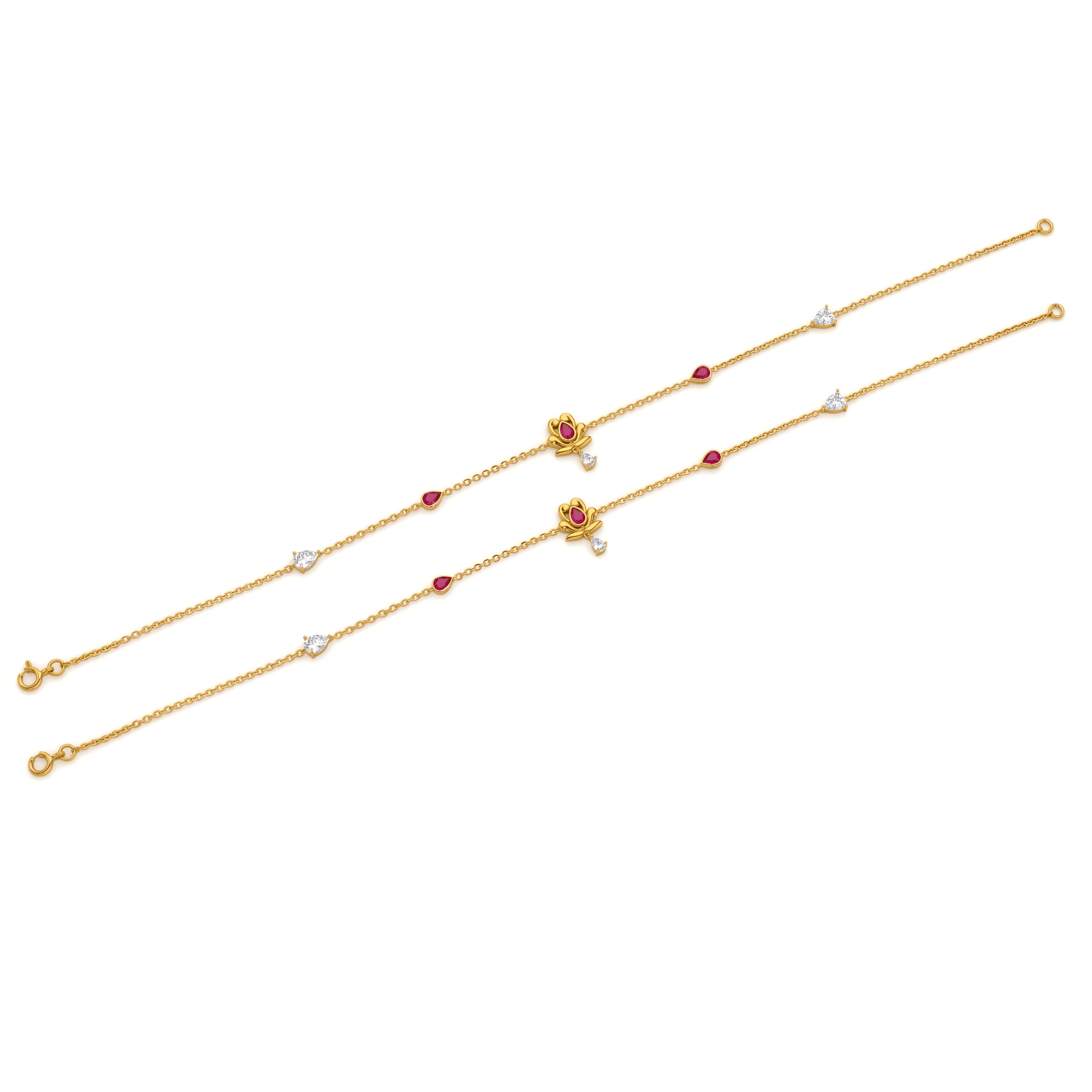 Ruby Drop Anklet. , 