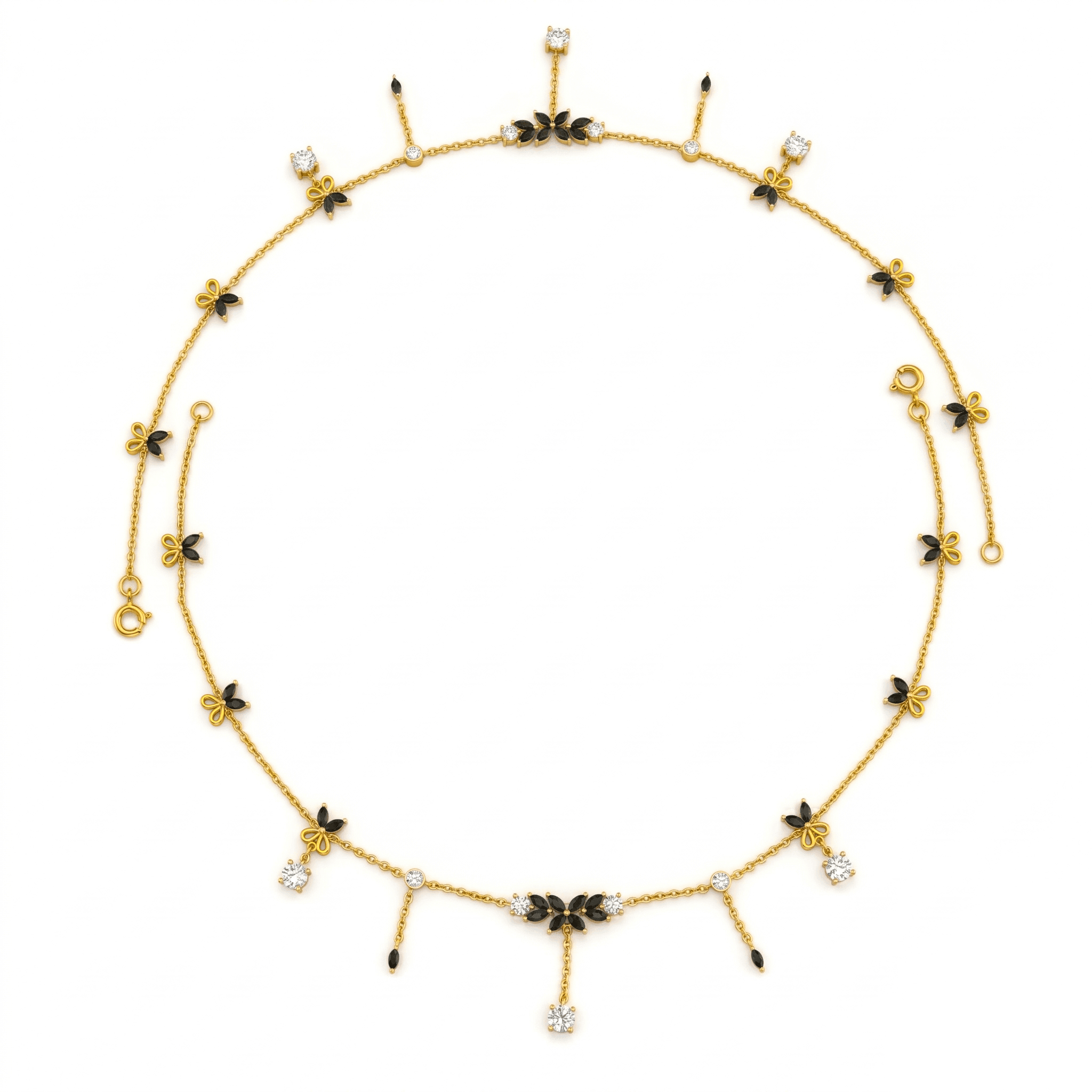 Butterfly Charm Gold Vermeil Anklet. , 