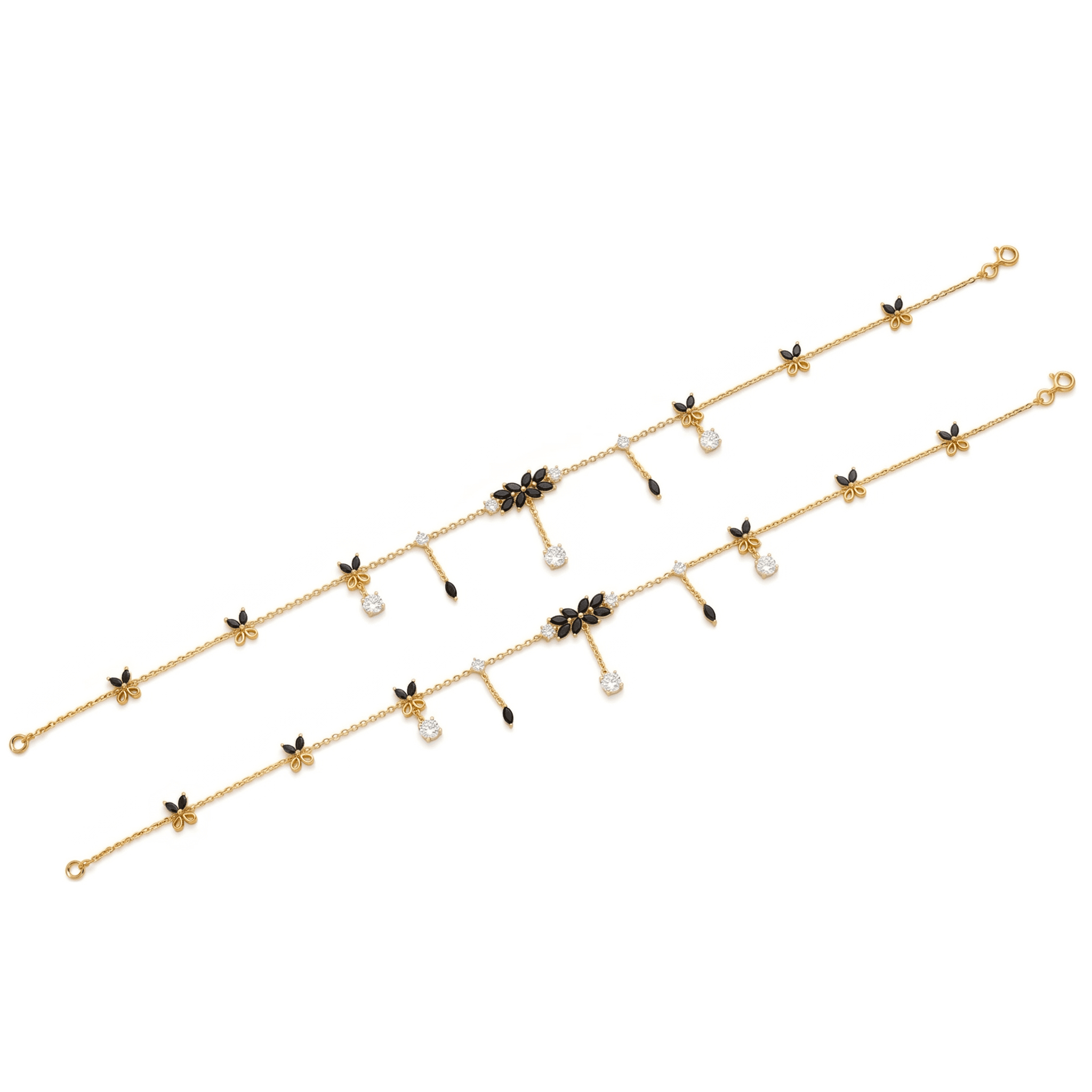 Butterfly Charm Gold Vermeil Anklet. , 