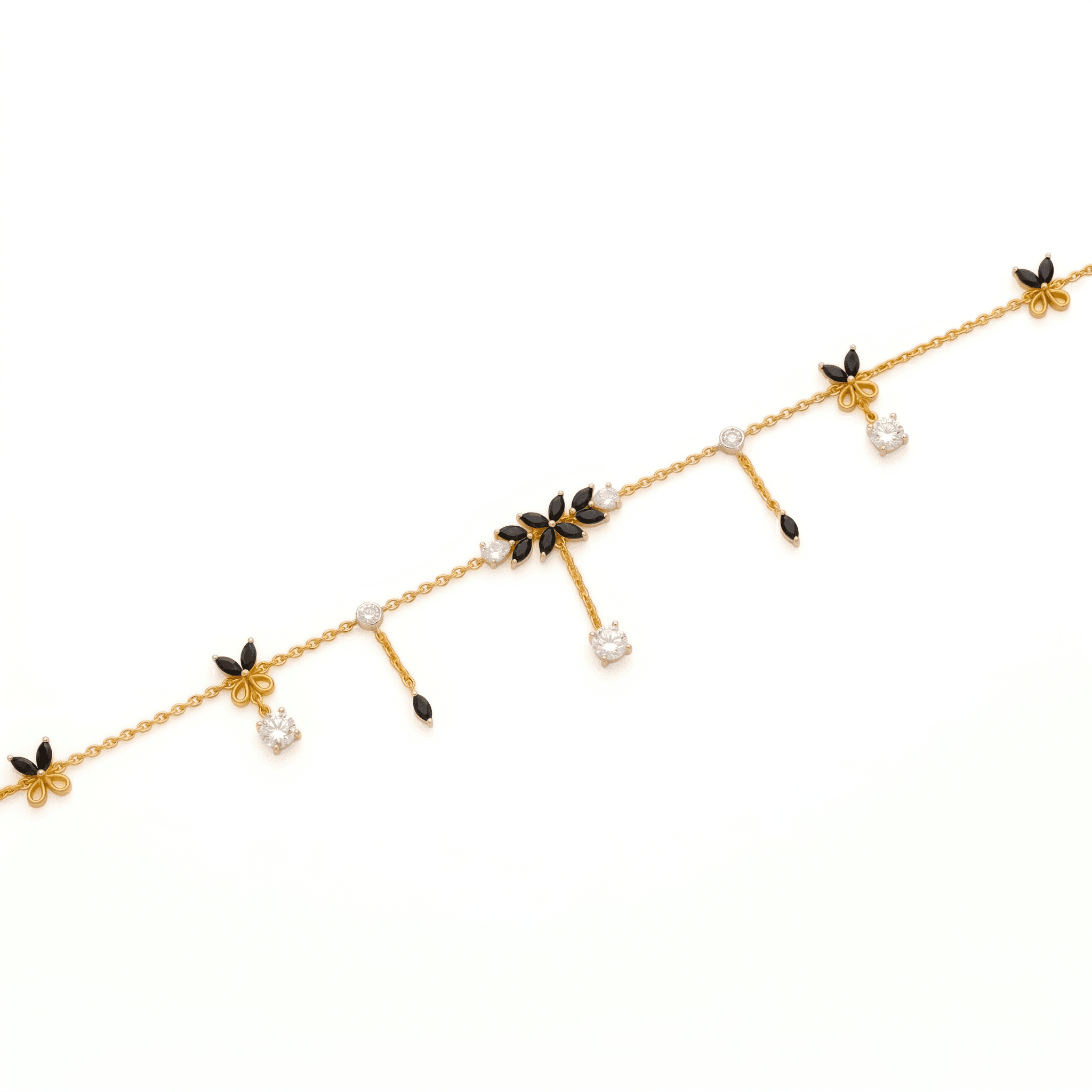 Butterfly Charm Gold Vermeil Anklet. , 