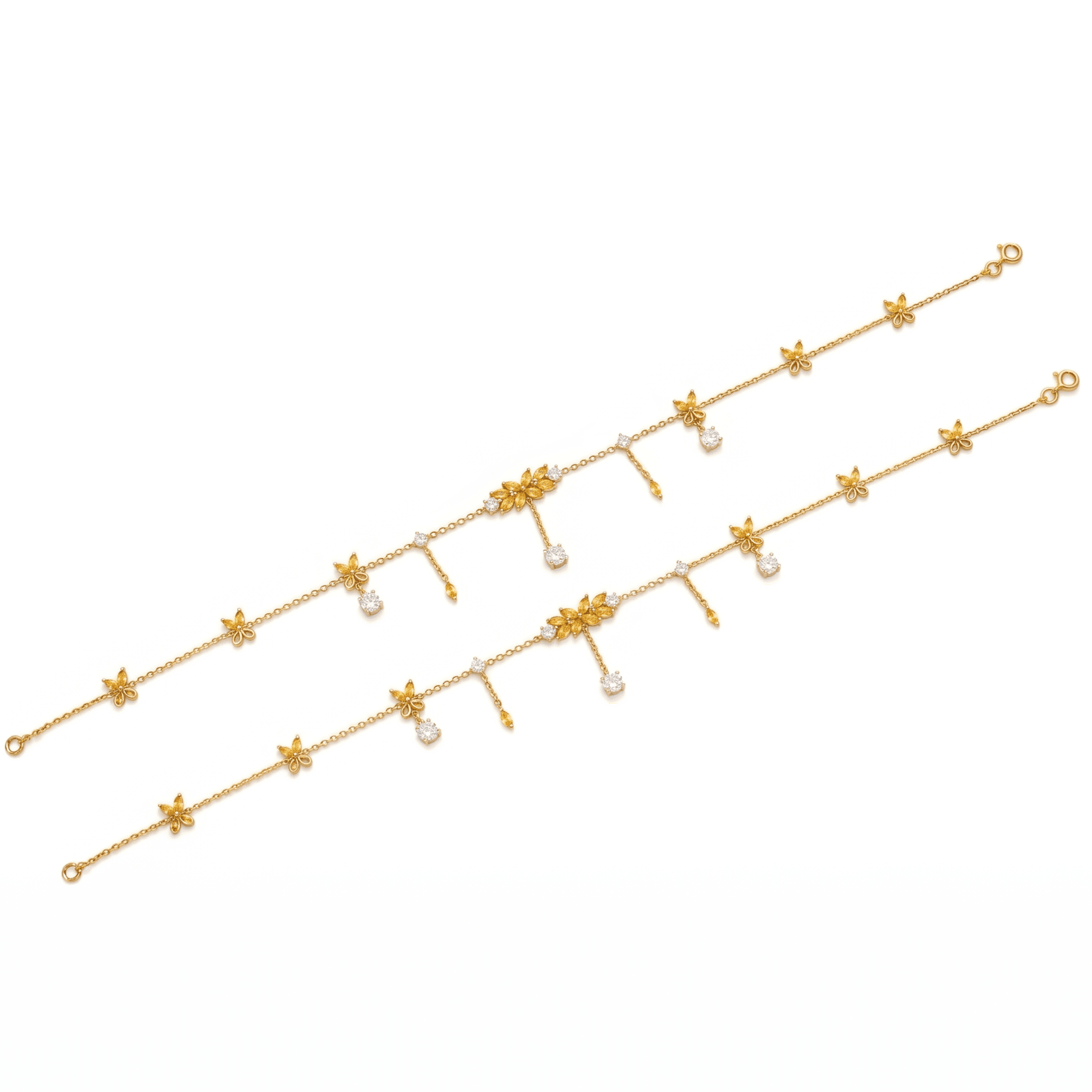 Golden Butterfly Charm Anklet. , 