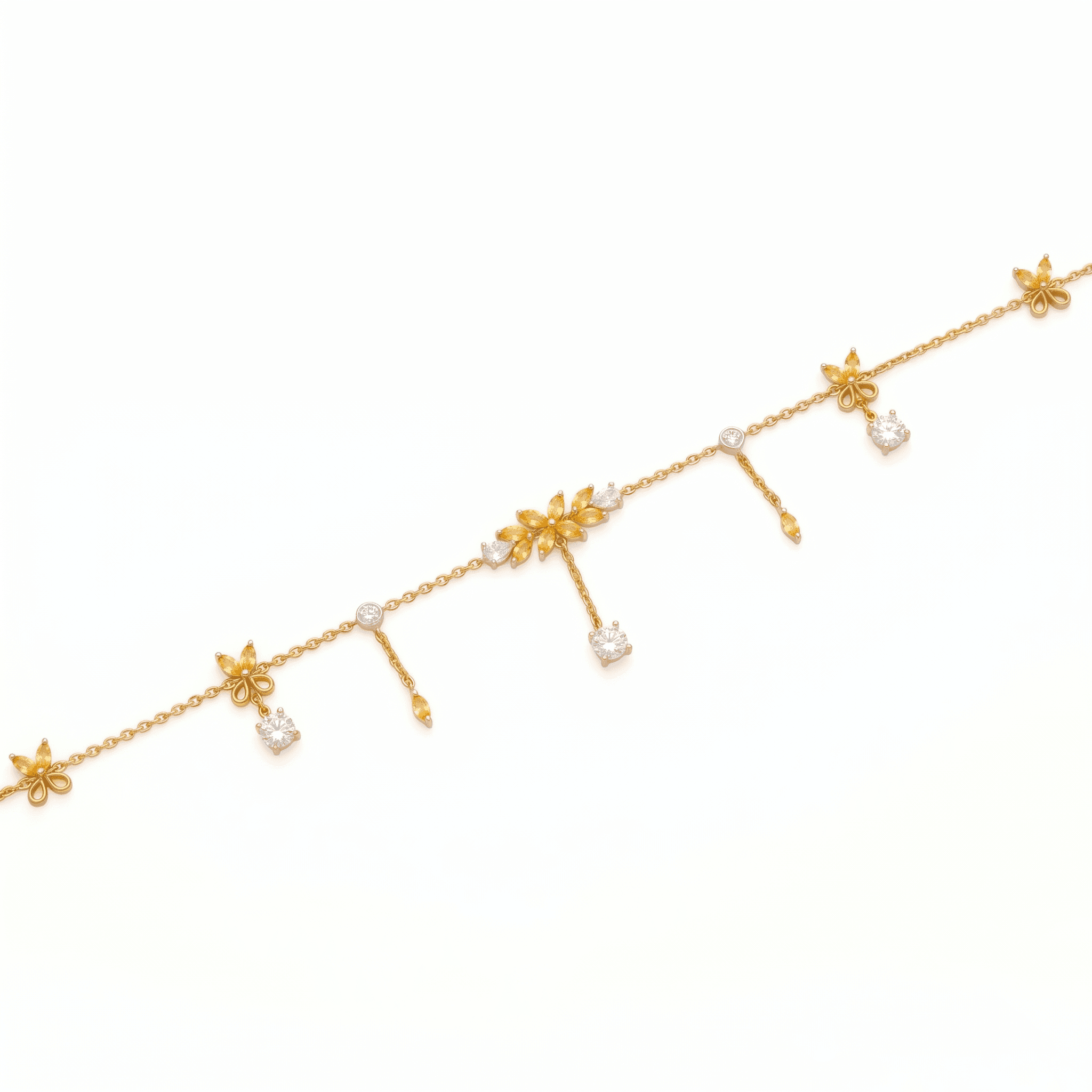 Golden Butterfly Charm Anklet. , 