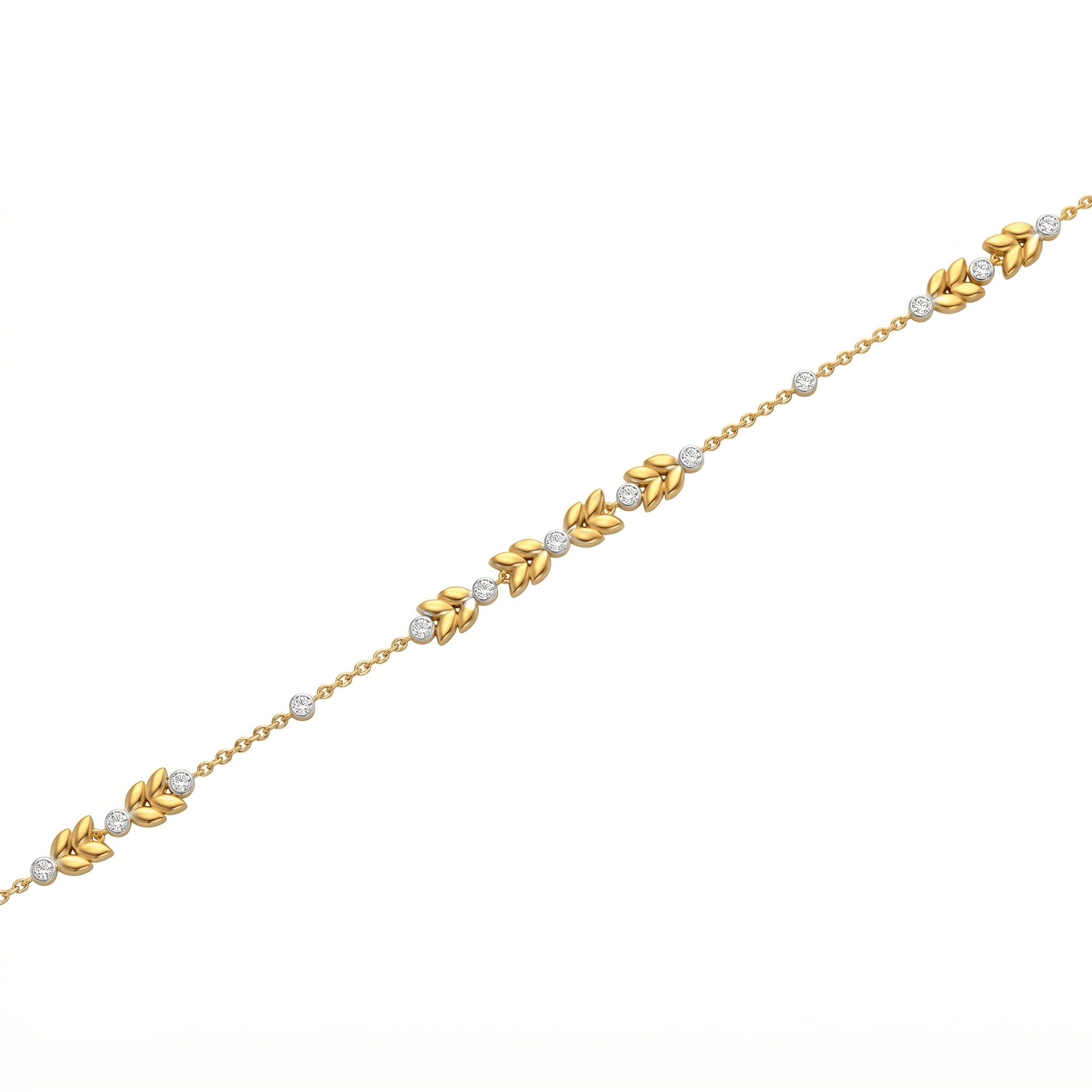 Gold Vermeil Chevron Anklet. , 