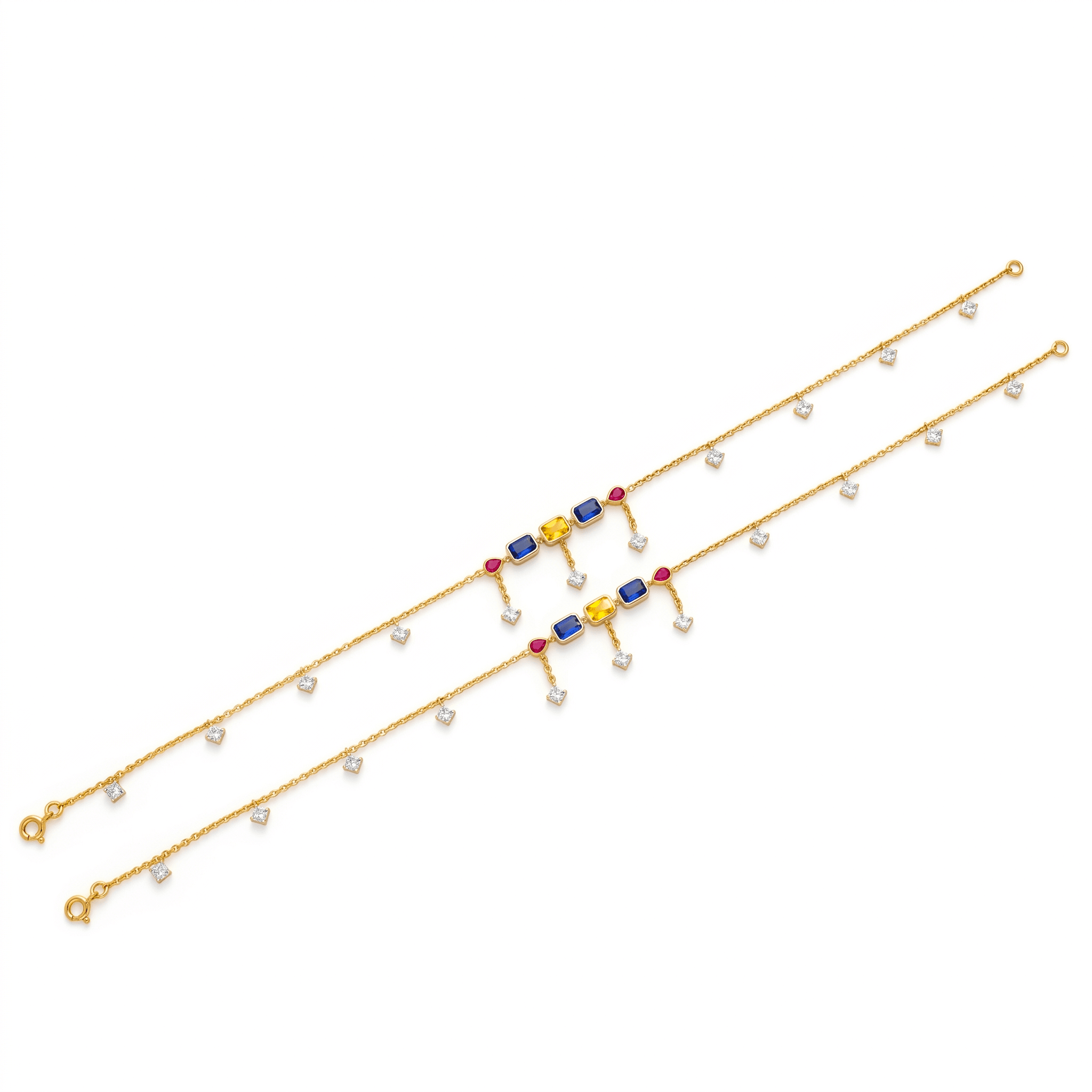 Gold vermeil anklet. , 