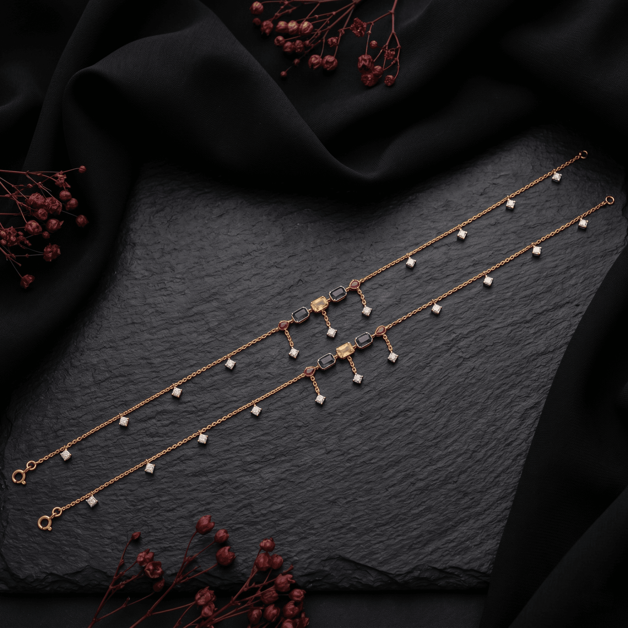 Gold vermeil anklet. , 