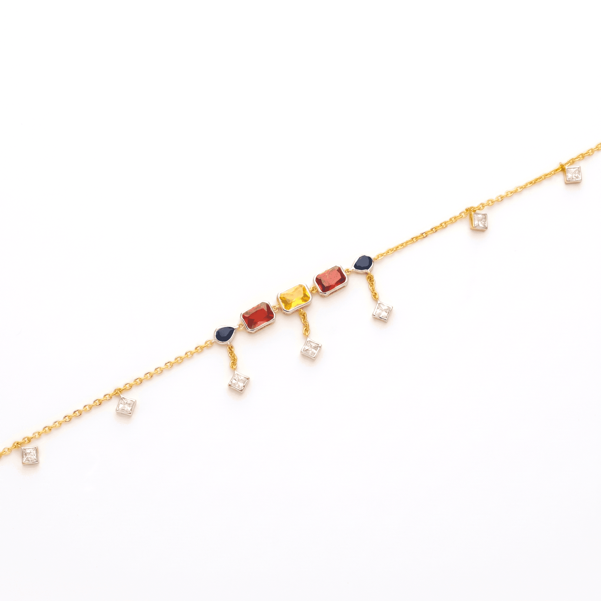 Multi-Charm Gold Vermeil Anklet. , 