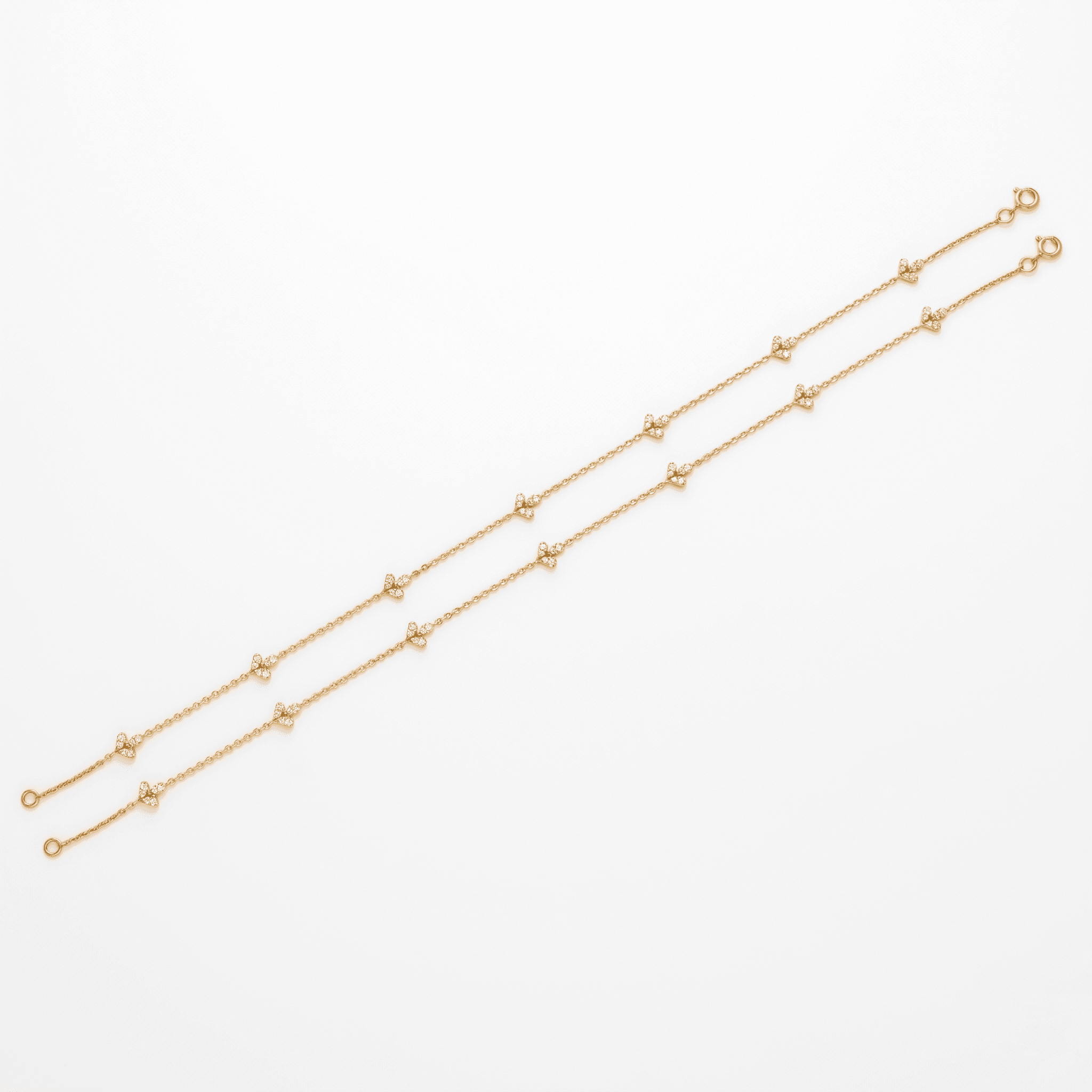 Dainty Sapphire Blue Vermeil Gold Anklet. , 