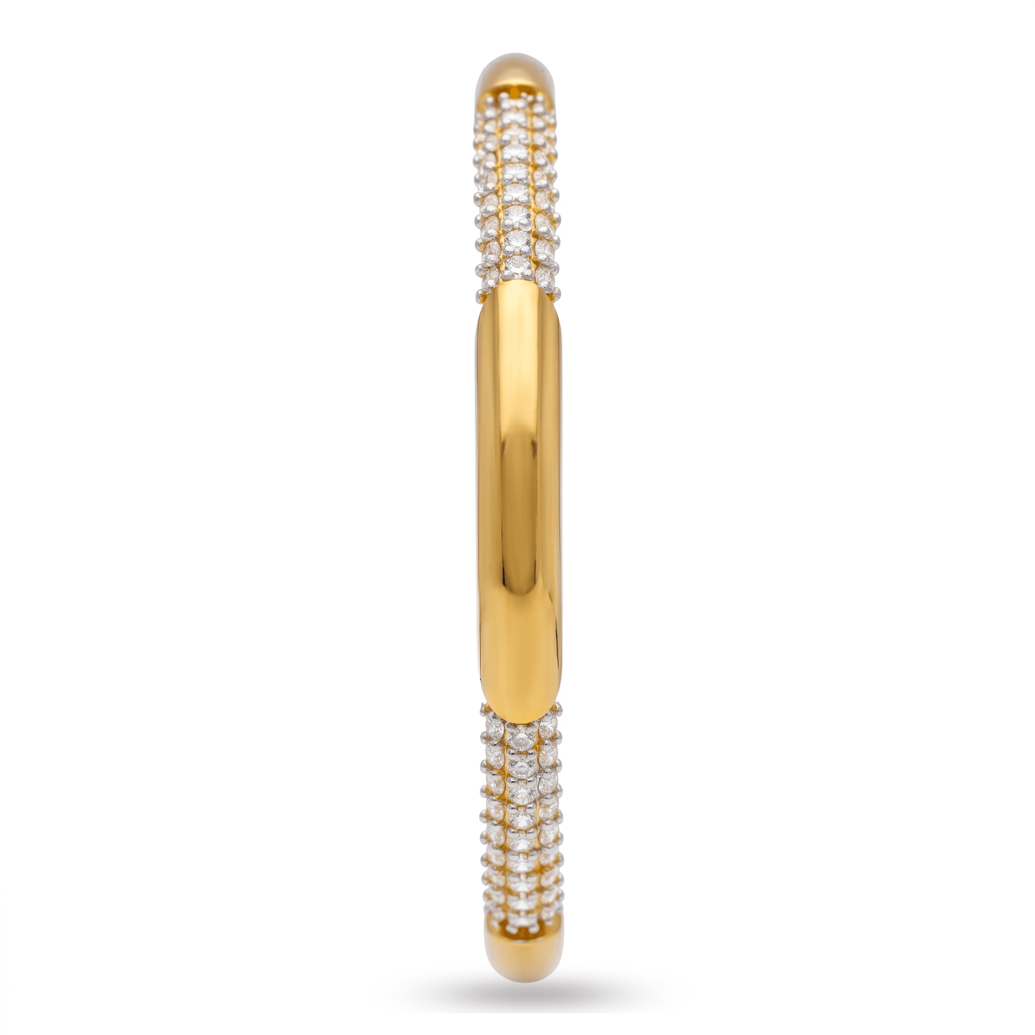 Triple-Row Pave Station Bangle , 2.3