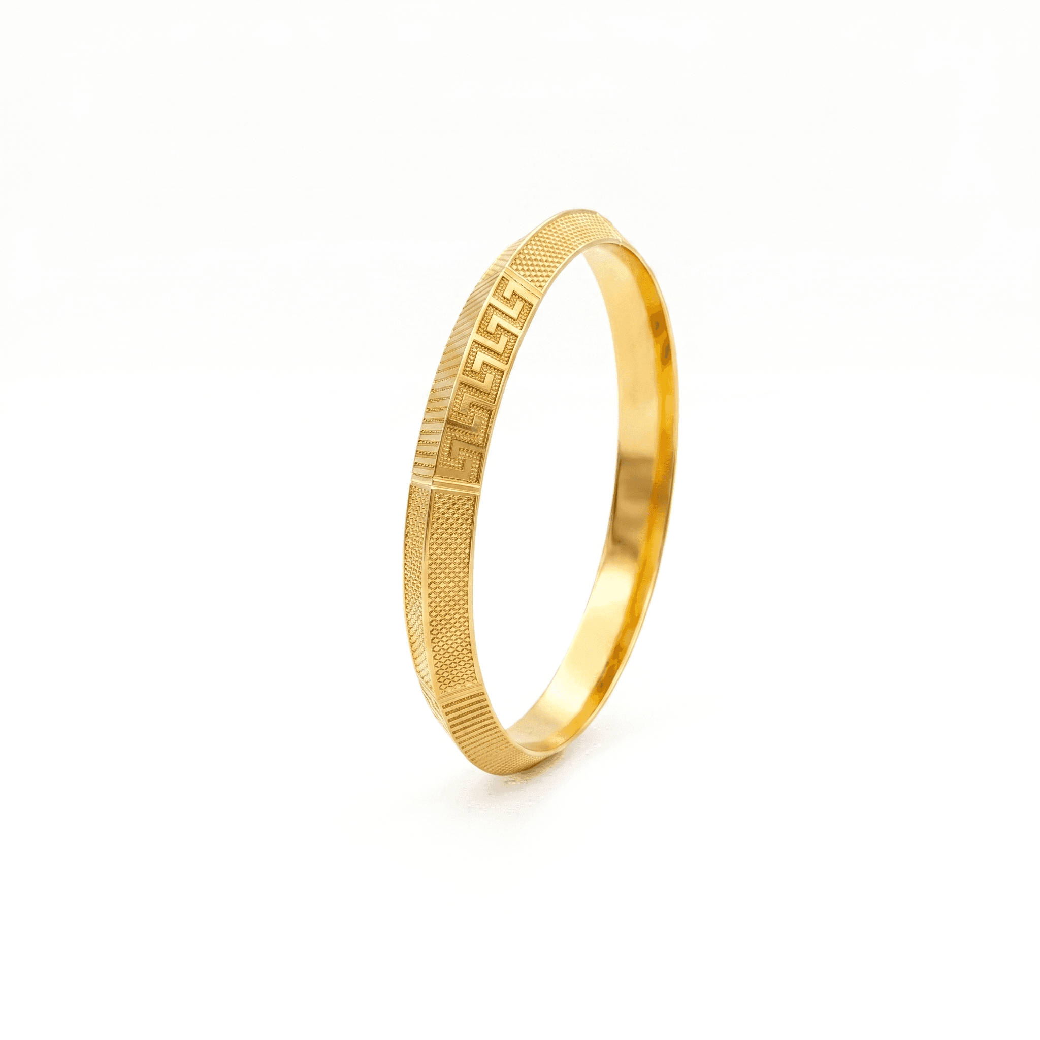 Royal Greek Key Men's Bangle , 2.7