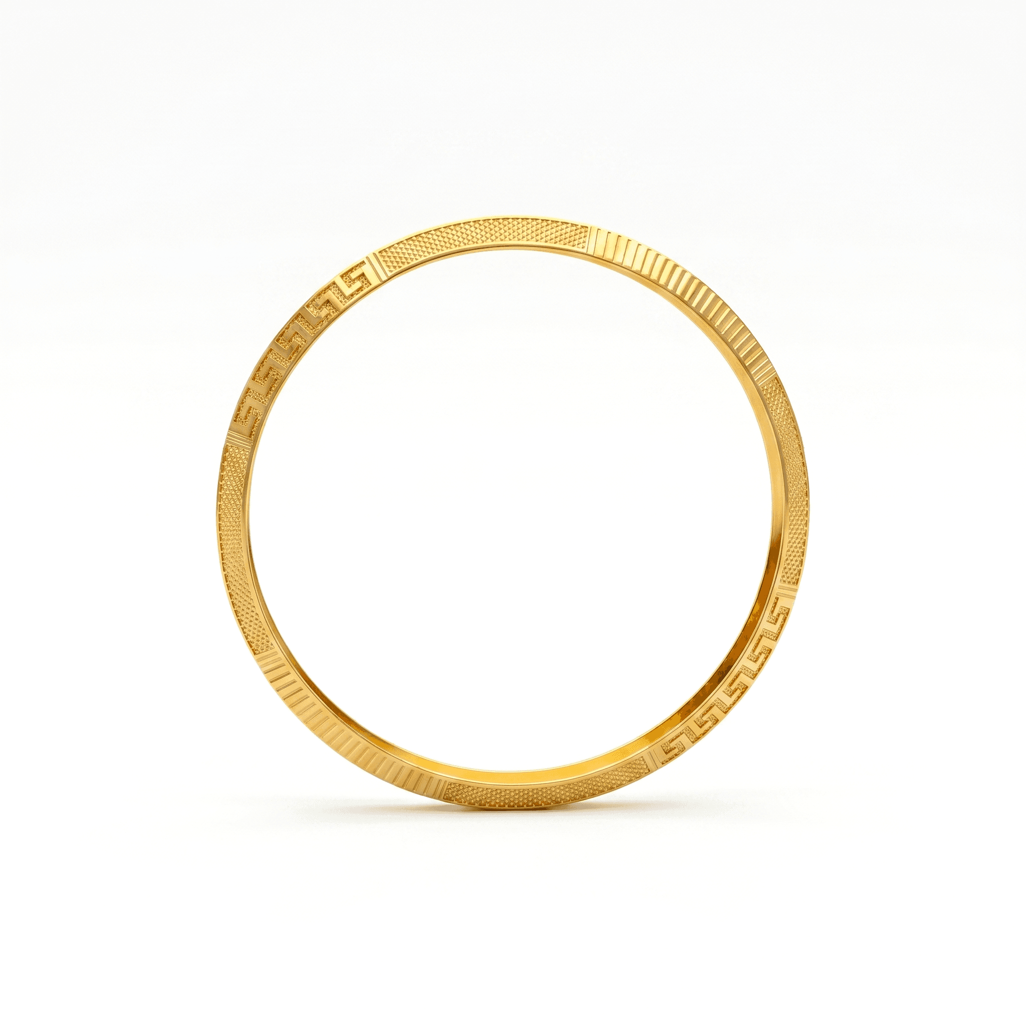 Royal Greek Key Men's Bangle , 2.7