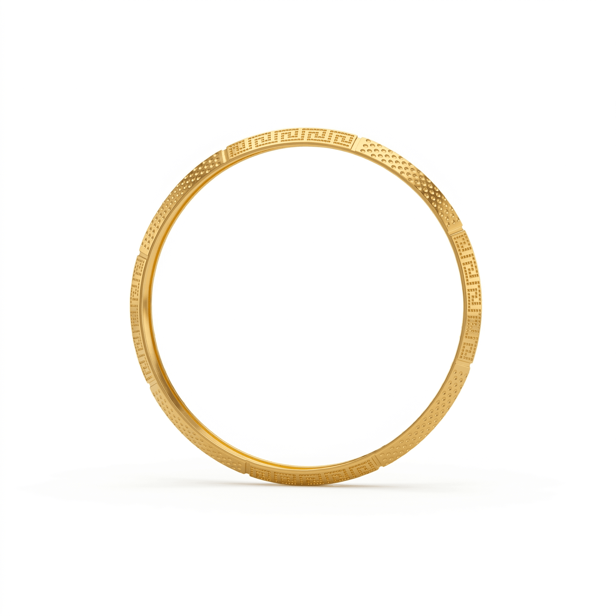 Geometric Dotted Men's Bangle , 2.7