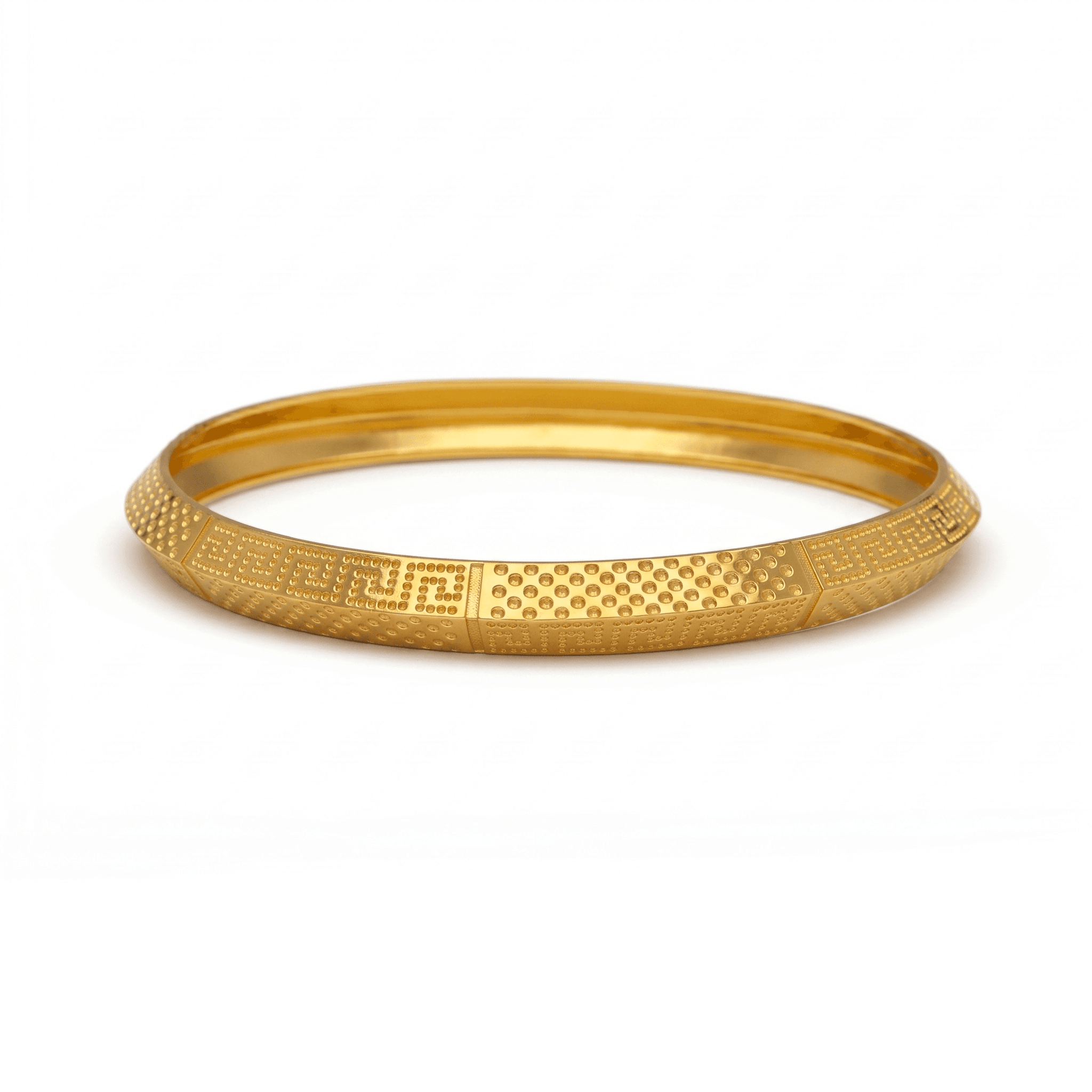 Geometric Dotted Men's Bangle , 2.7