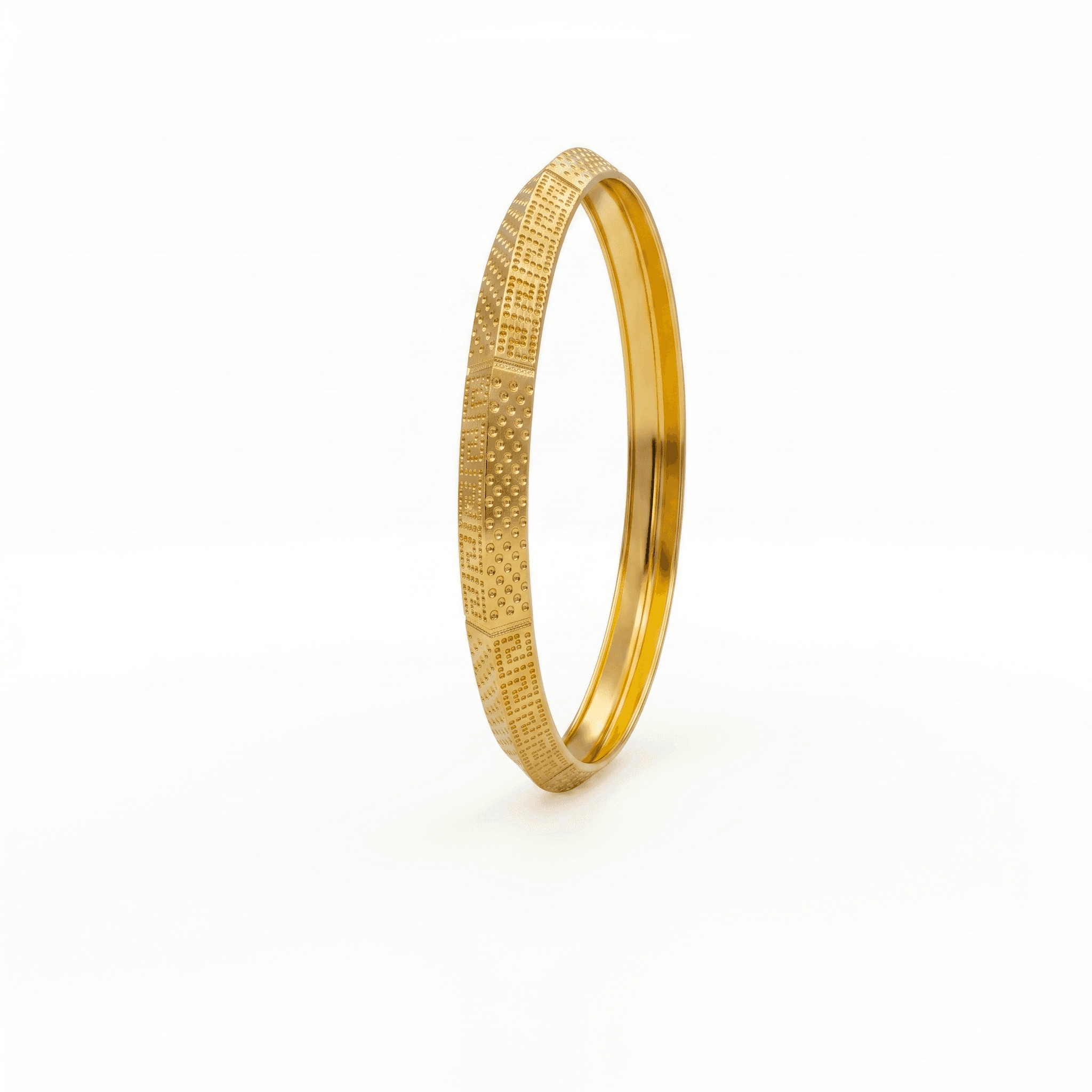 Geometric Dotted Men's Bangle , 2.7