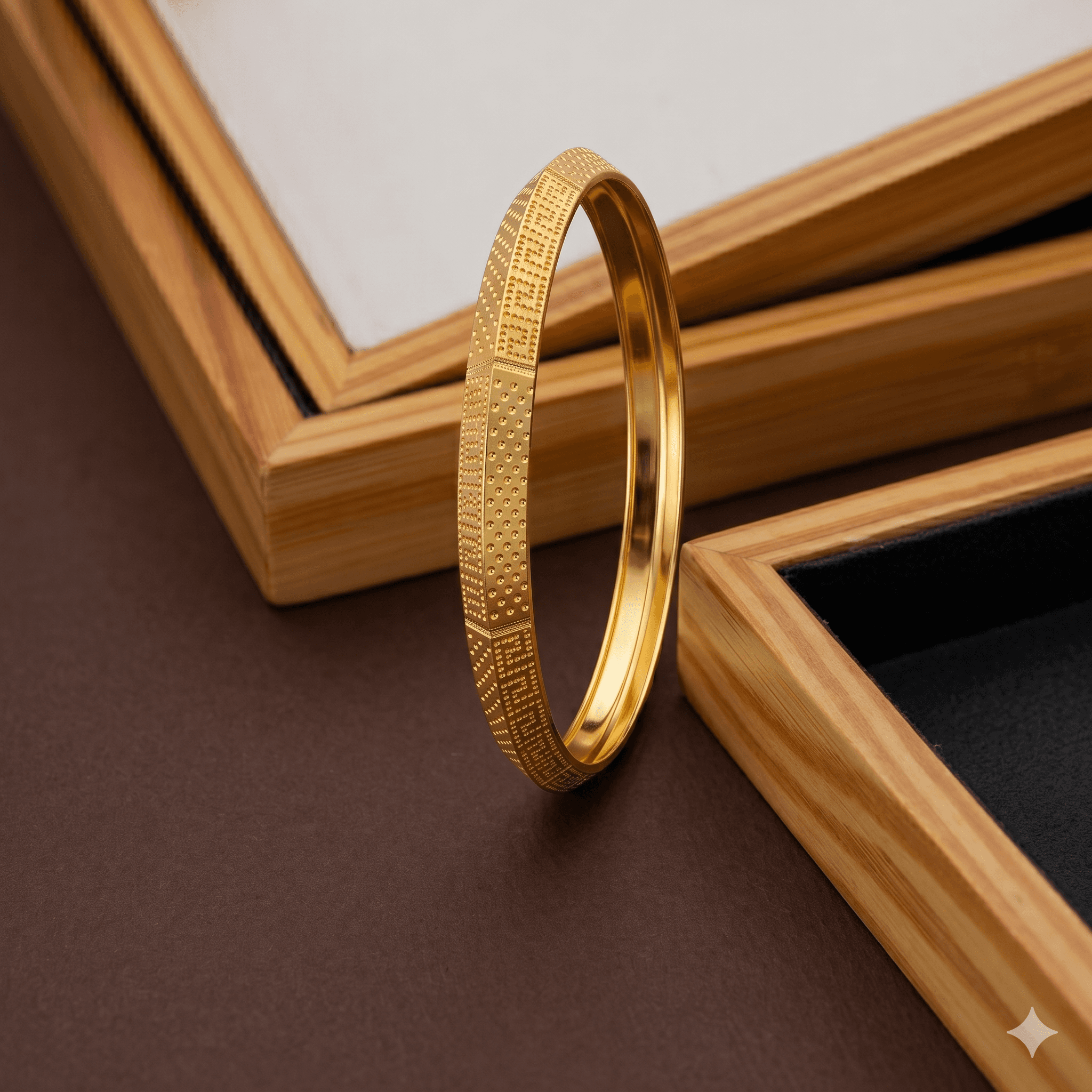 Geometric Dotted Men's Bangle , 2.7