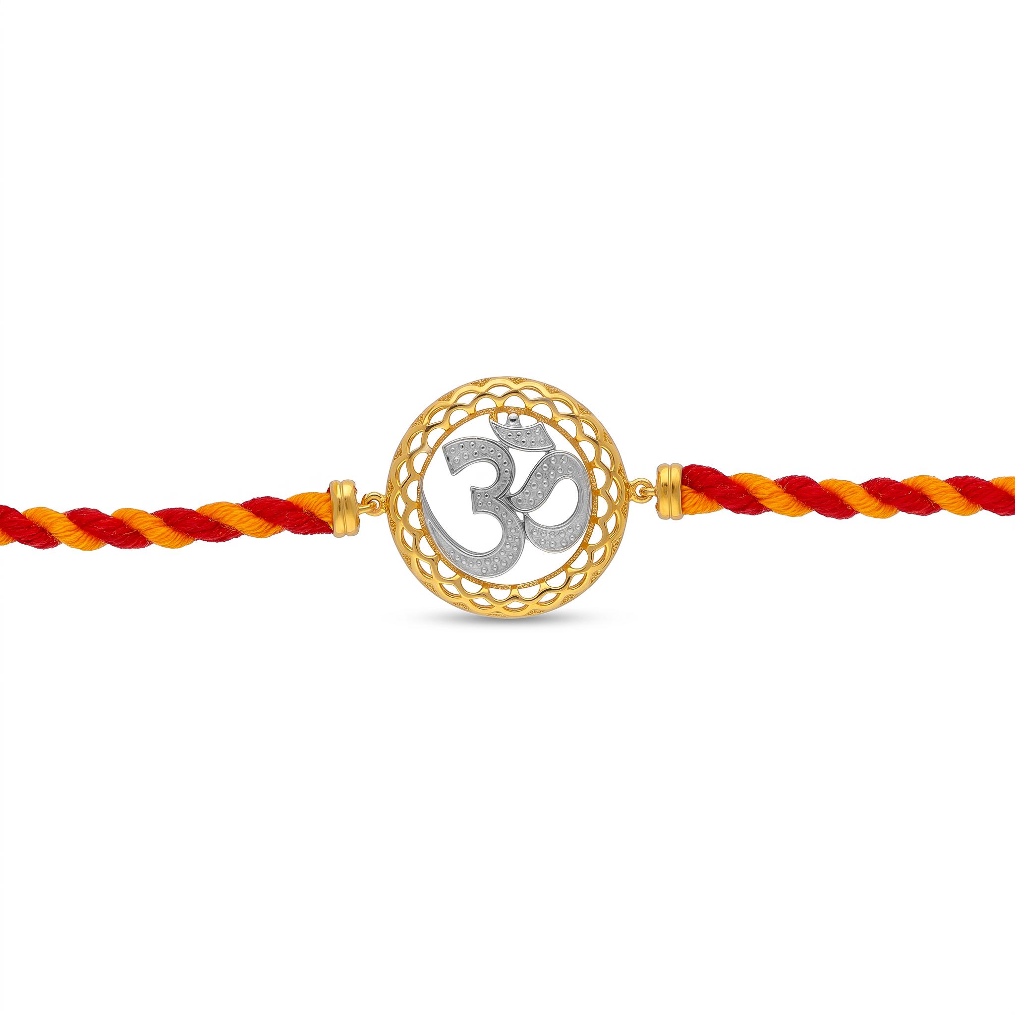 Two-Tone Sacred Om Chakra Rakhi , 