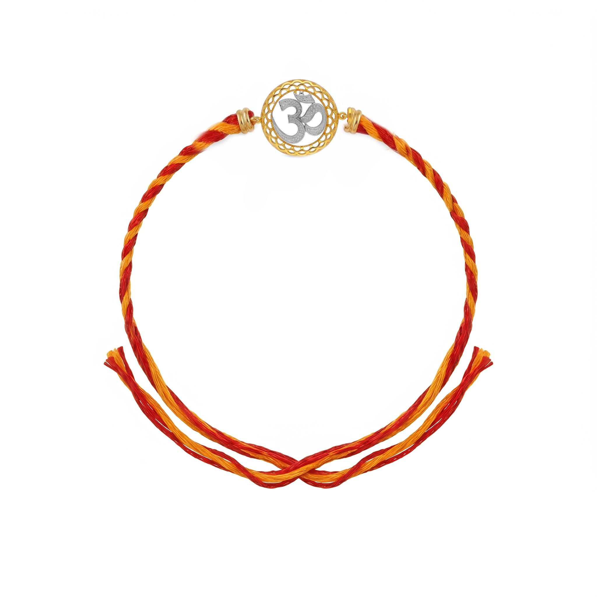 Two-Tone Sacred Om Chakra Rakhi , 