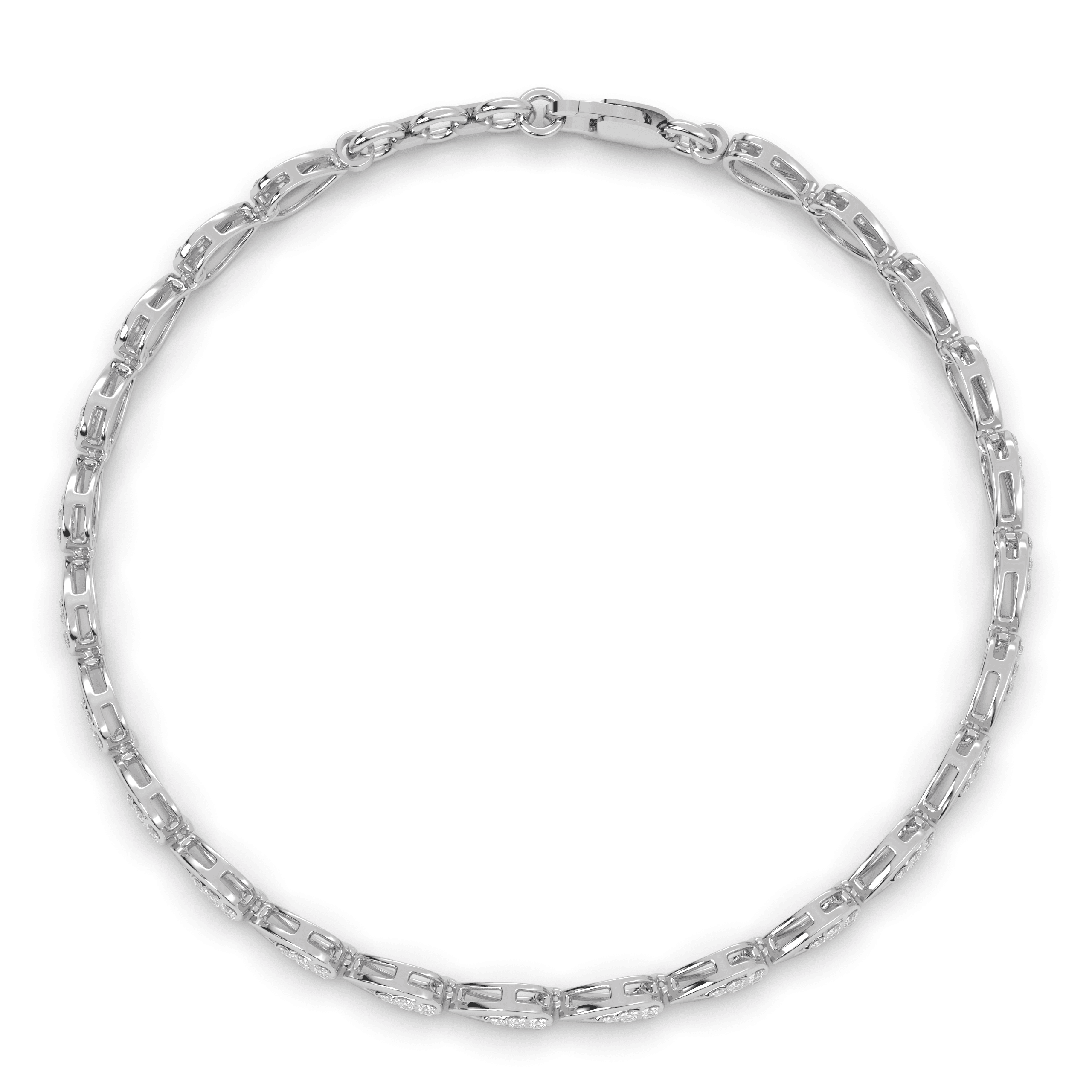 Sterling Silver Classic Oval Link Bracelet ,