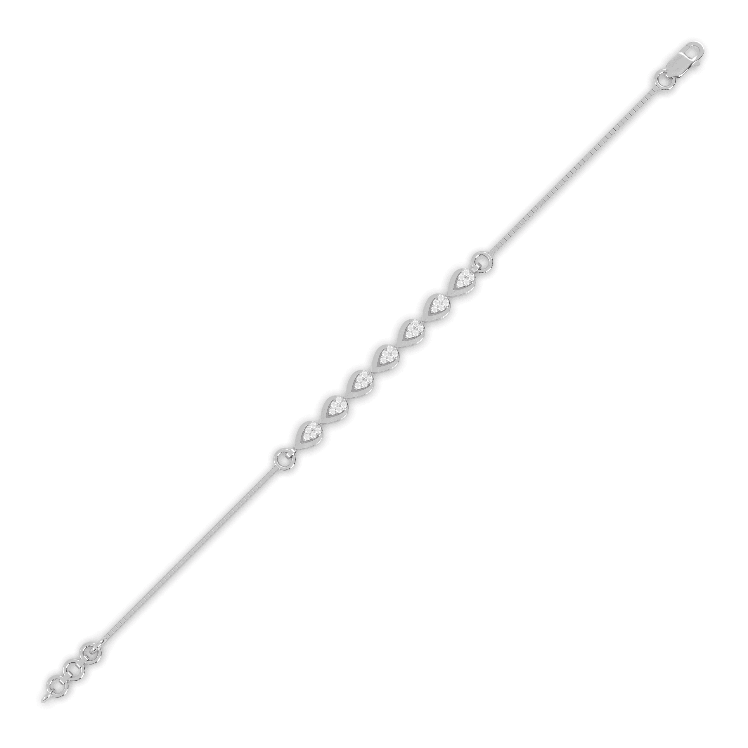 Silver Bead Chain Bracelet ,