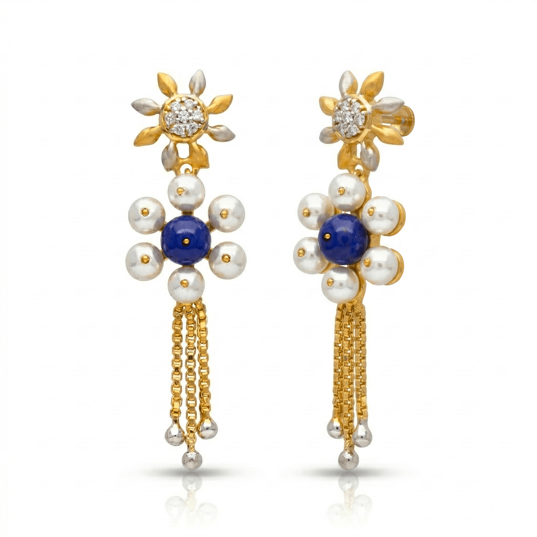 Sunburst Lapis Pearl Drops , South Screw