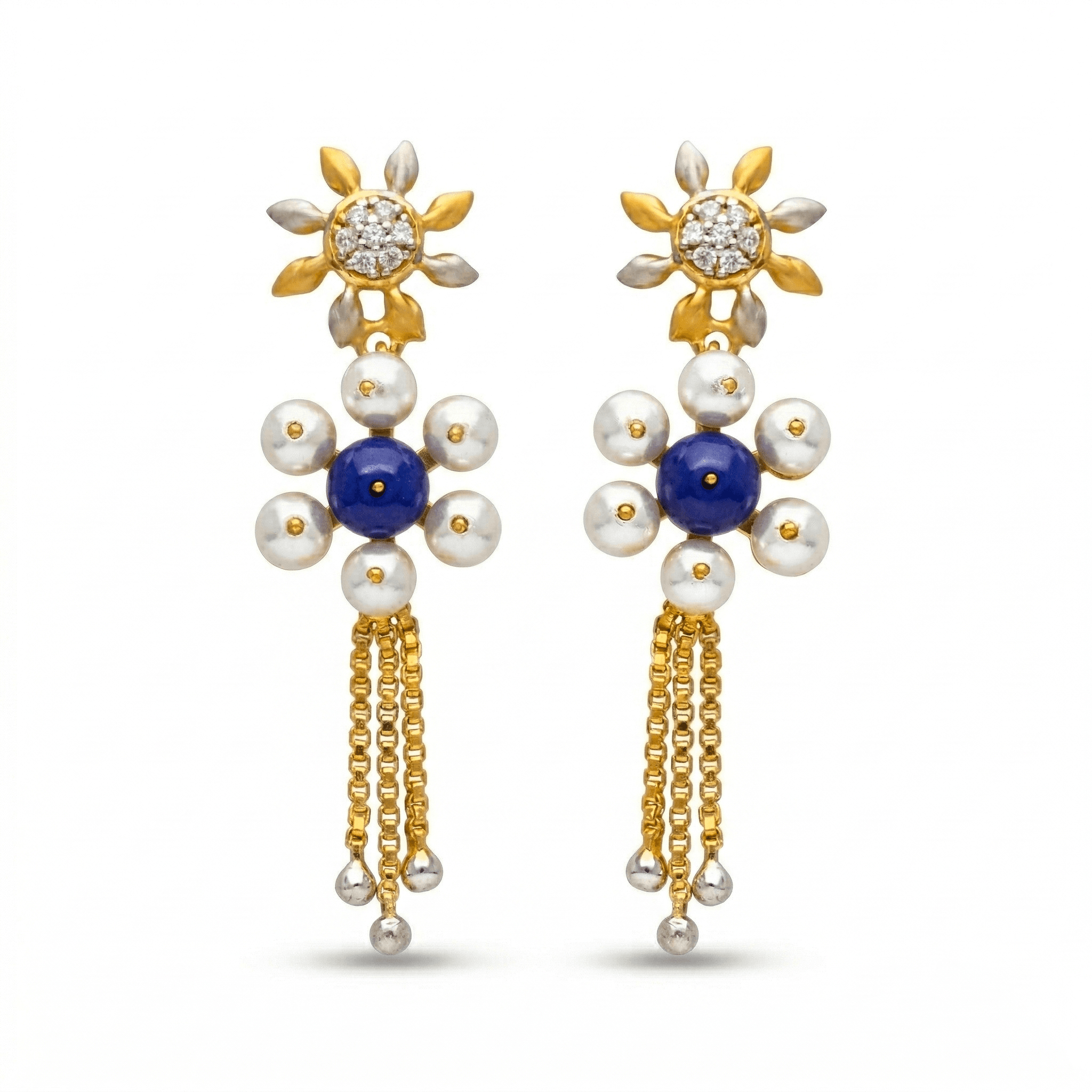 Sunburst Lapis Pearl Drops , South Screw