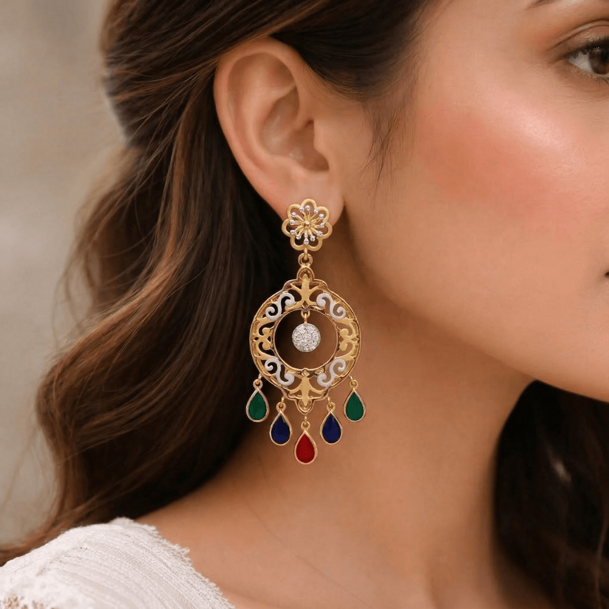 Festive Filigree Chandbalis , South Screw