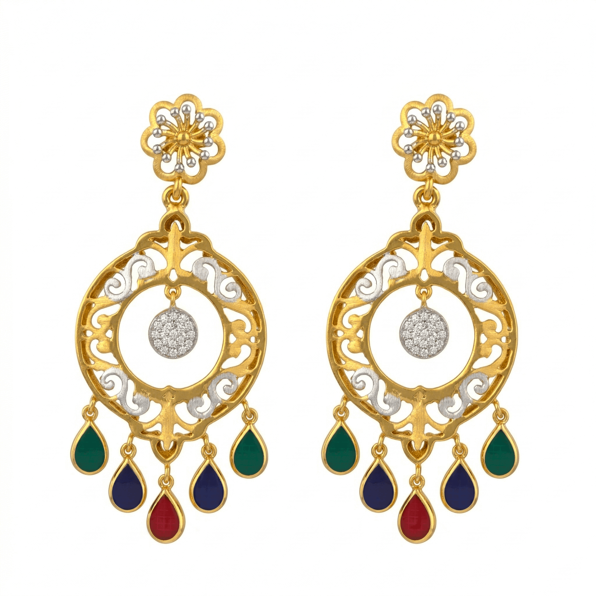 Festive Filigree Chandbalis , South Screw