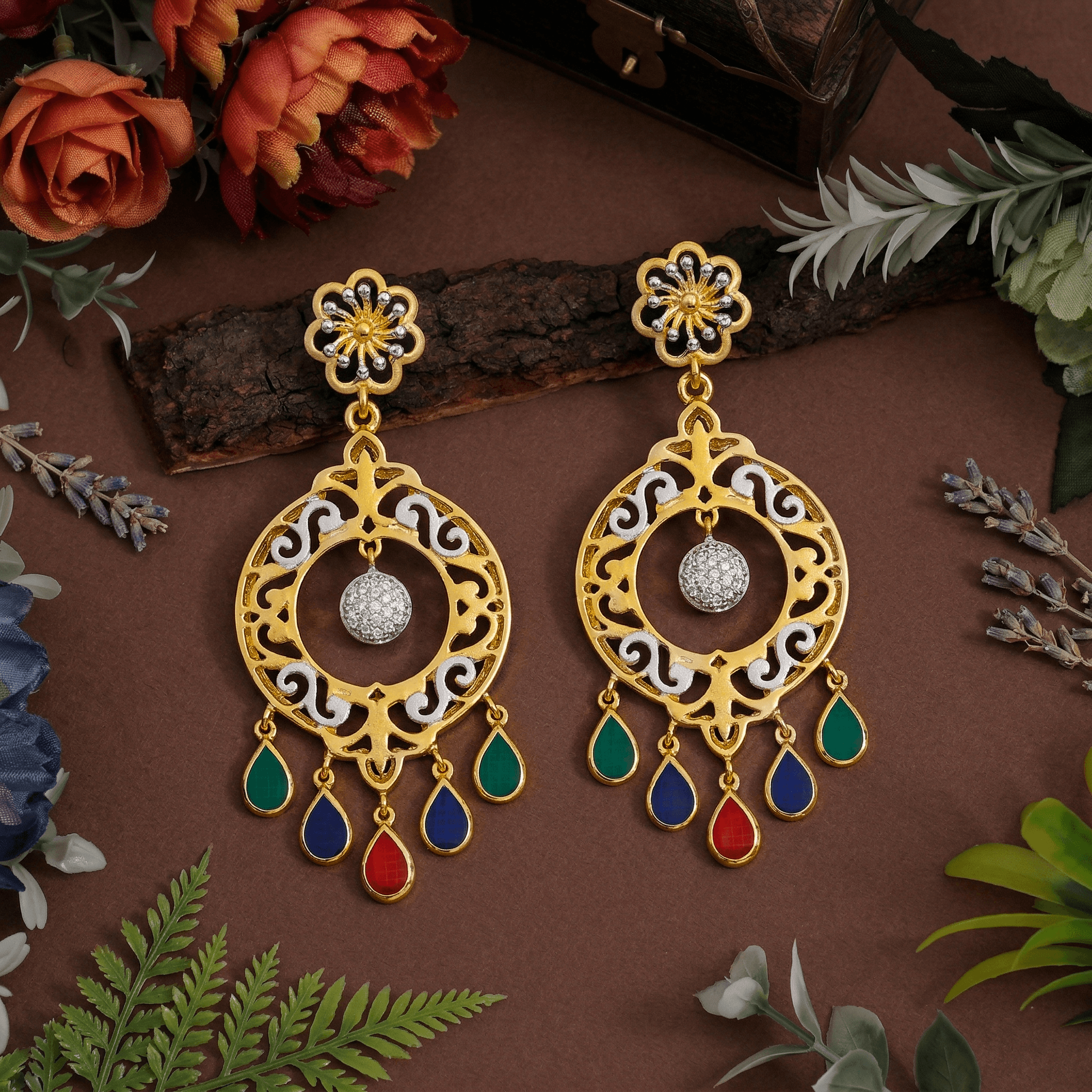Festive Filigree Chandbalis , South Screw