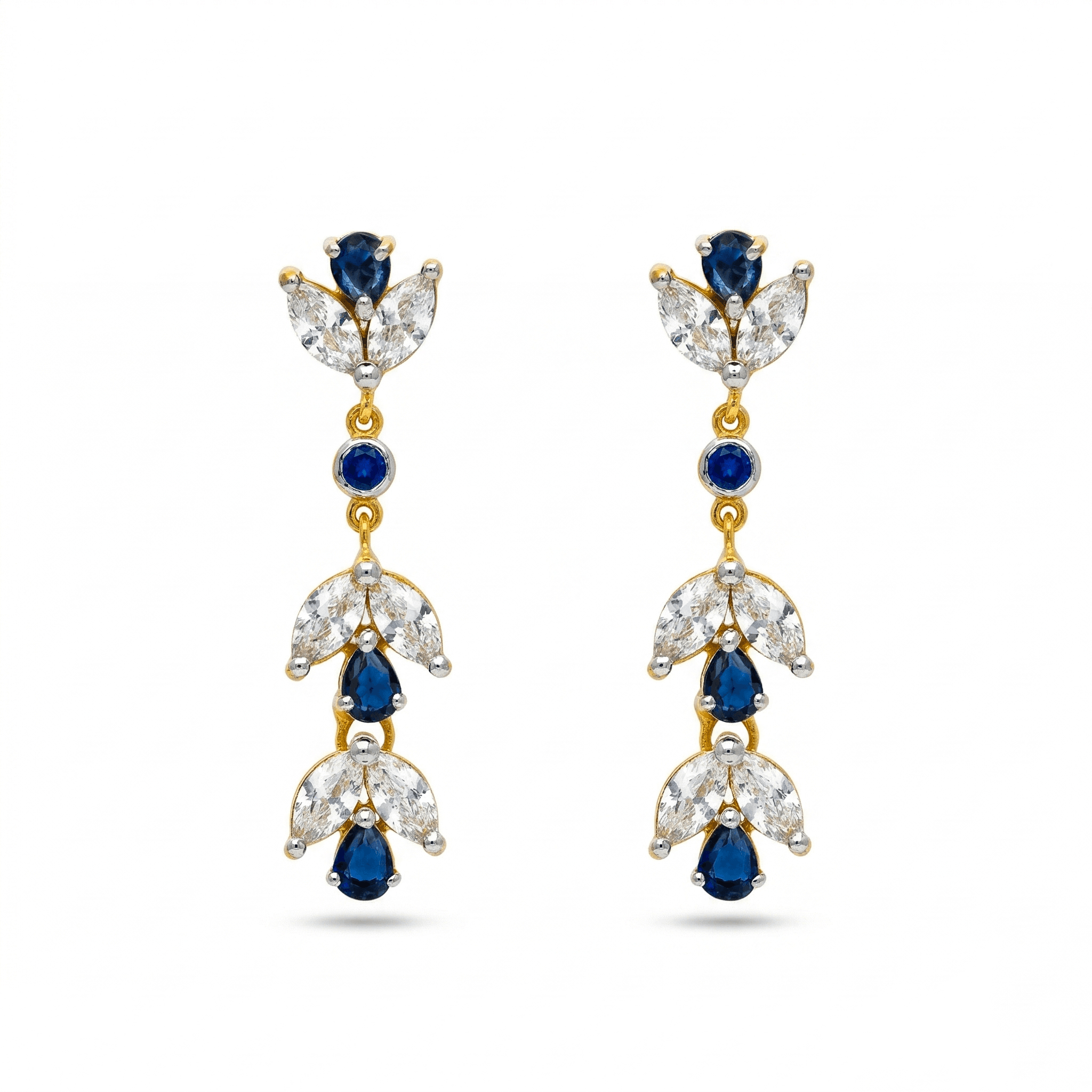 Elegant Sapphire Leaf Drops , South Screw