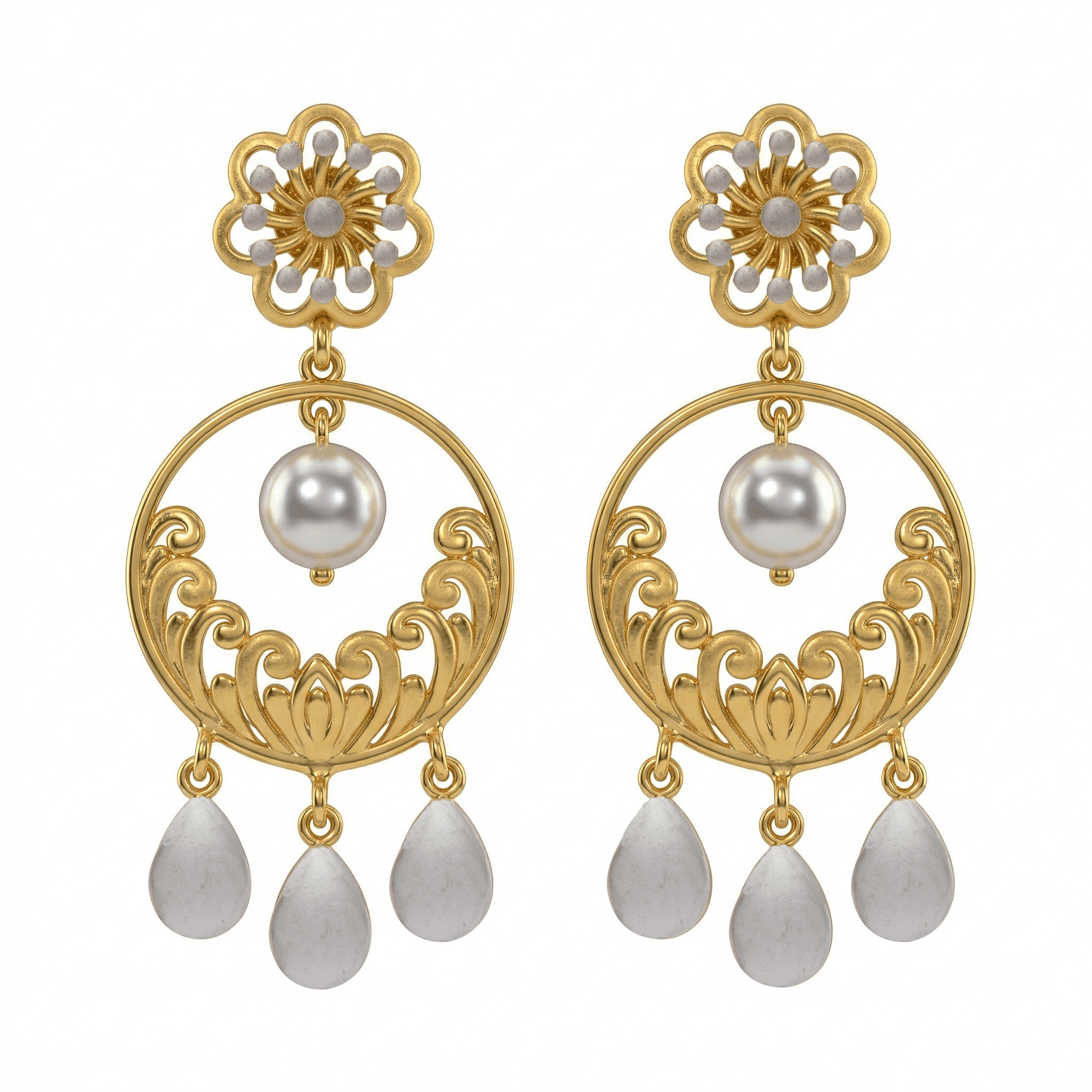 Floral Circle Drops , South Screw